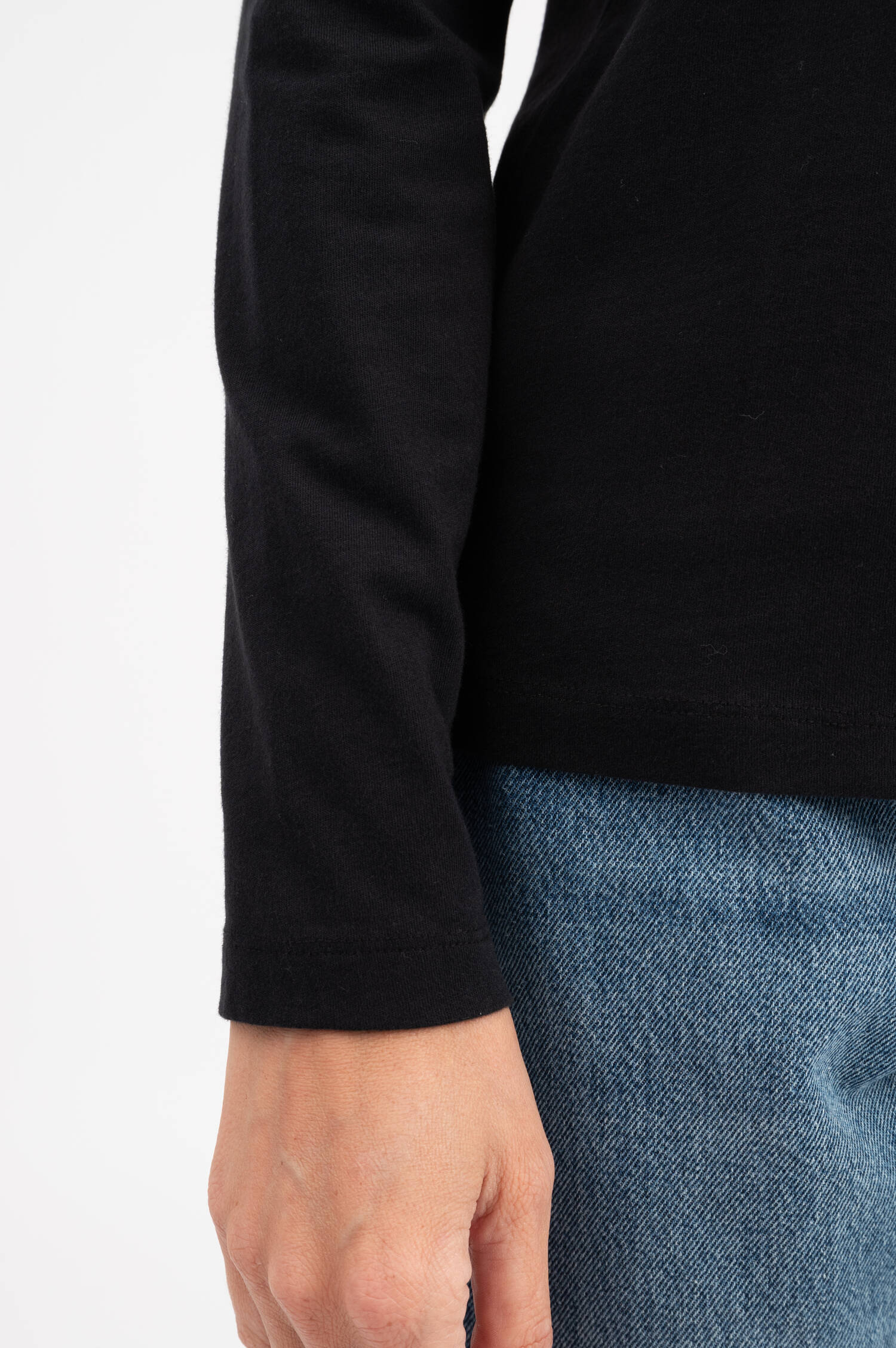 Langarmshirt in Schwarz