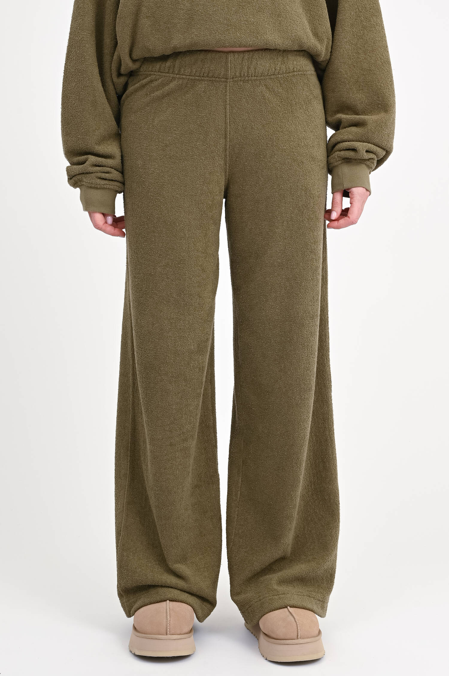 Frottee Sweatpants ELENYA in Oliv