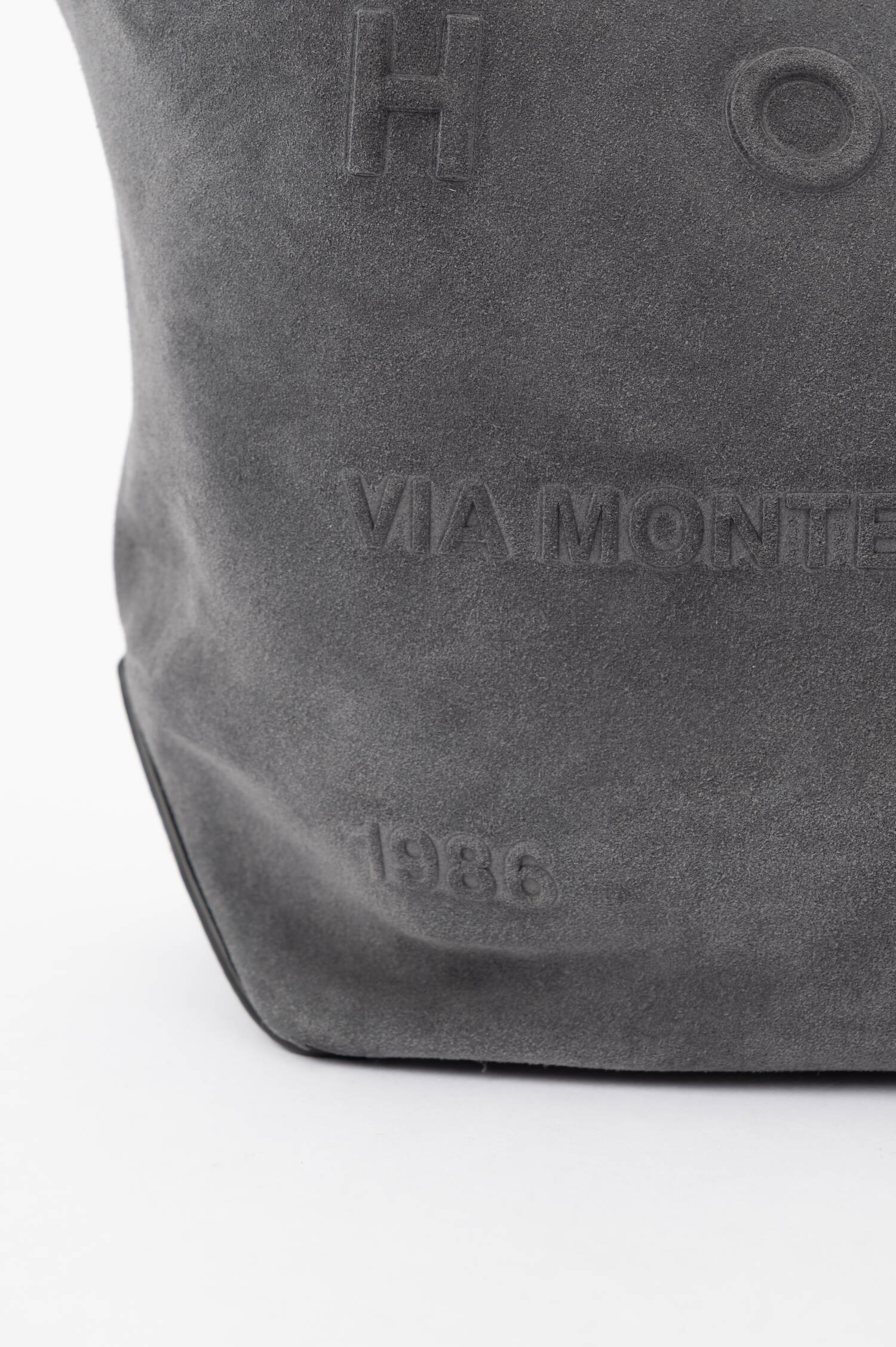 Veloursleder-Shopper ADDRESS in Grau Veloursleder-Shopper ADDRESS in Grau