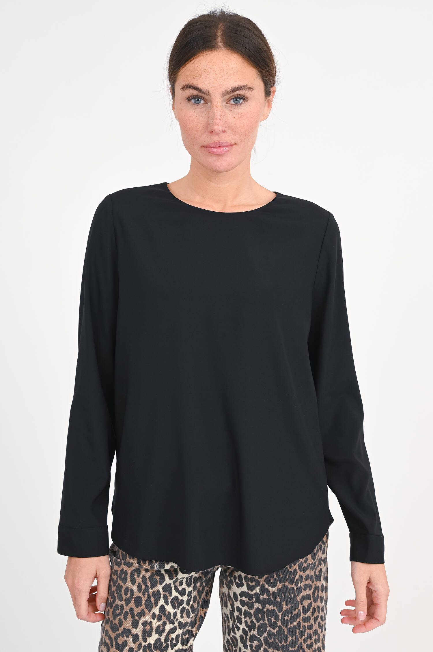 Seidenbluse in Schwarz