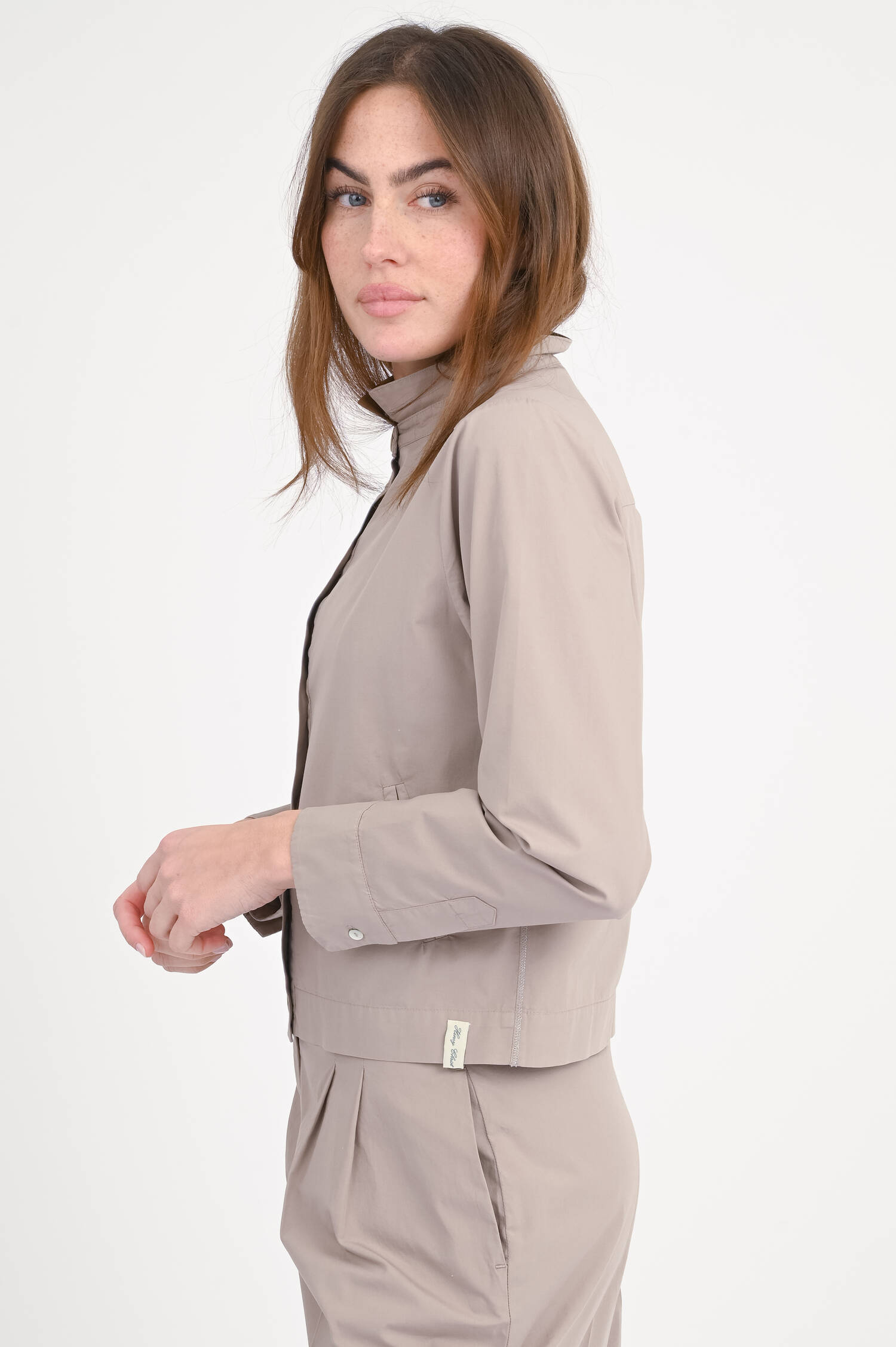 Jacke/Bluse aus Baumwolle in Taupe Jacke/Bluse aus Baumwolle in Taupe