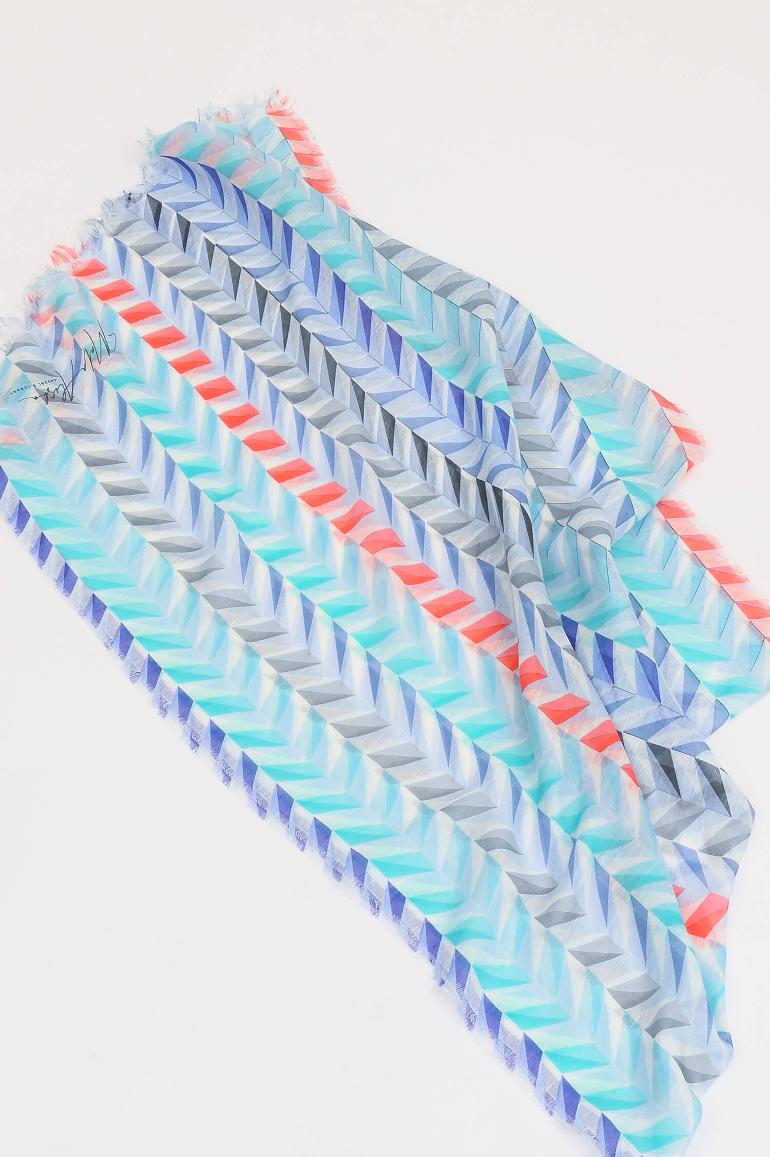 Tuch BRICKS in Blau/Multicolor