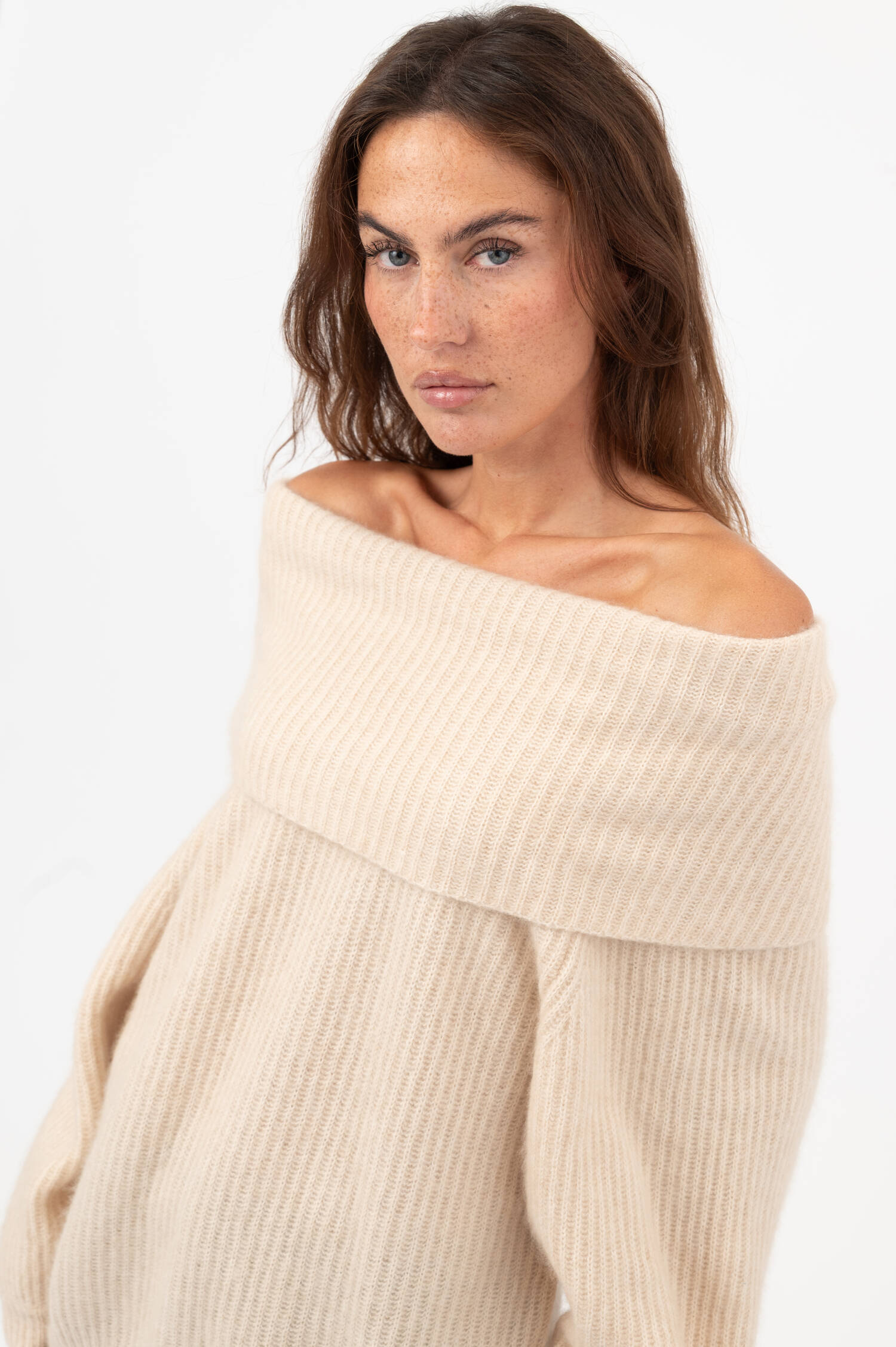 Cashmere-Baumwoll-Pullover BENTE in Beige Cashmere-Baumwoll-Pullover BENTE in Beige
