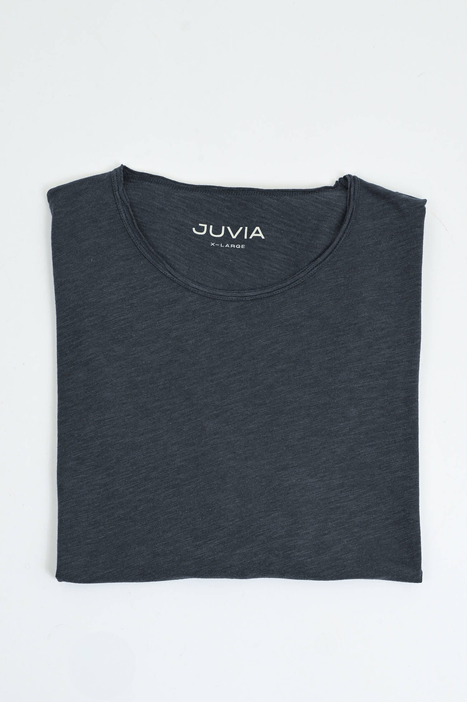  T-Shirt aus Baumwoll-Viskose-Mix in Dark Grey