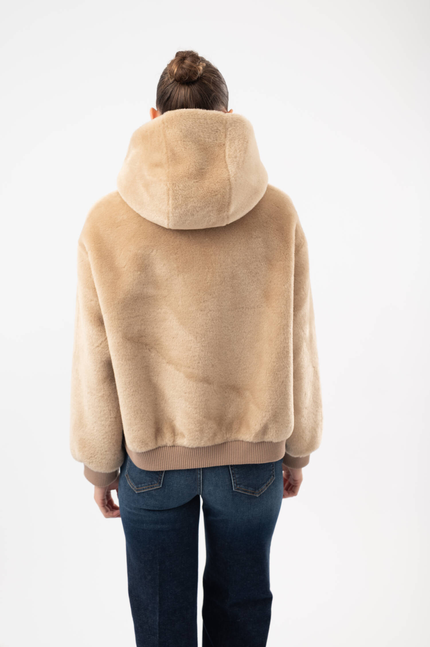 Faux-Shearling-Jacke SISSI in Beige