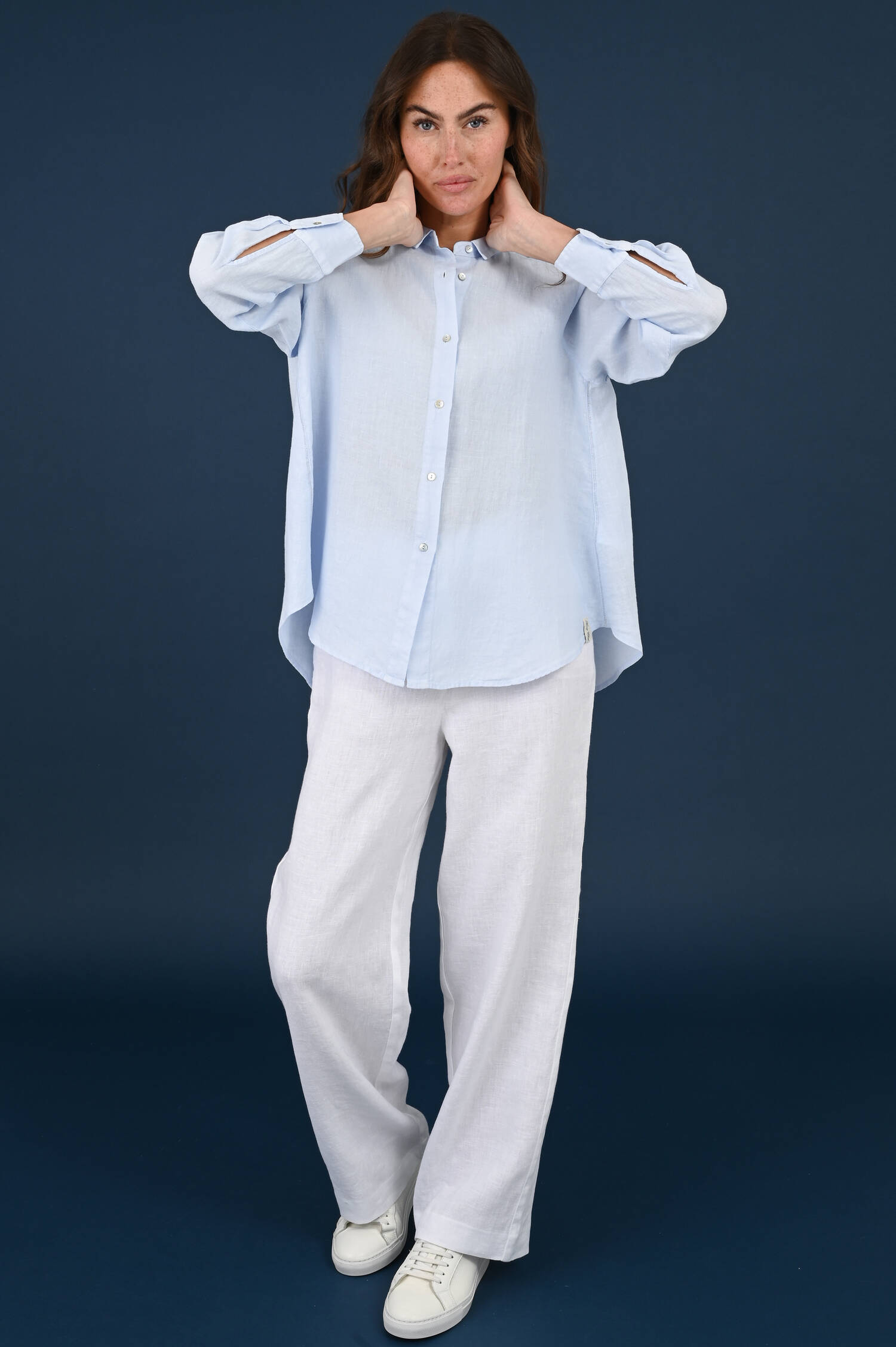 Leinenbluse in Riverblue