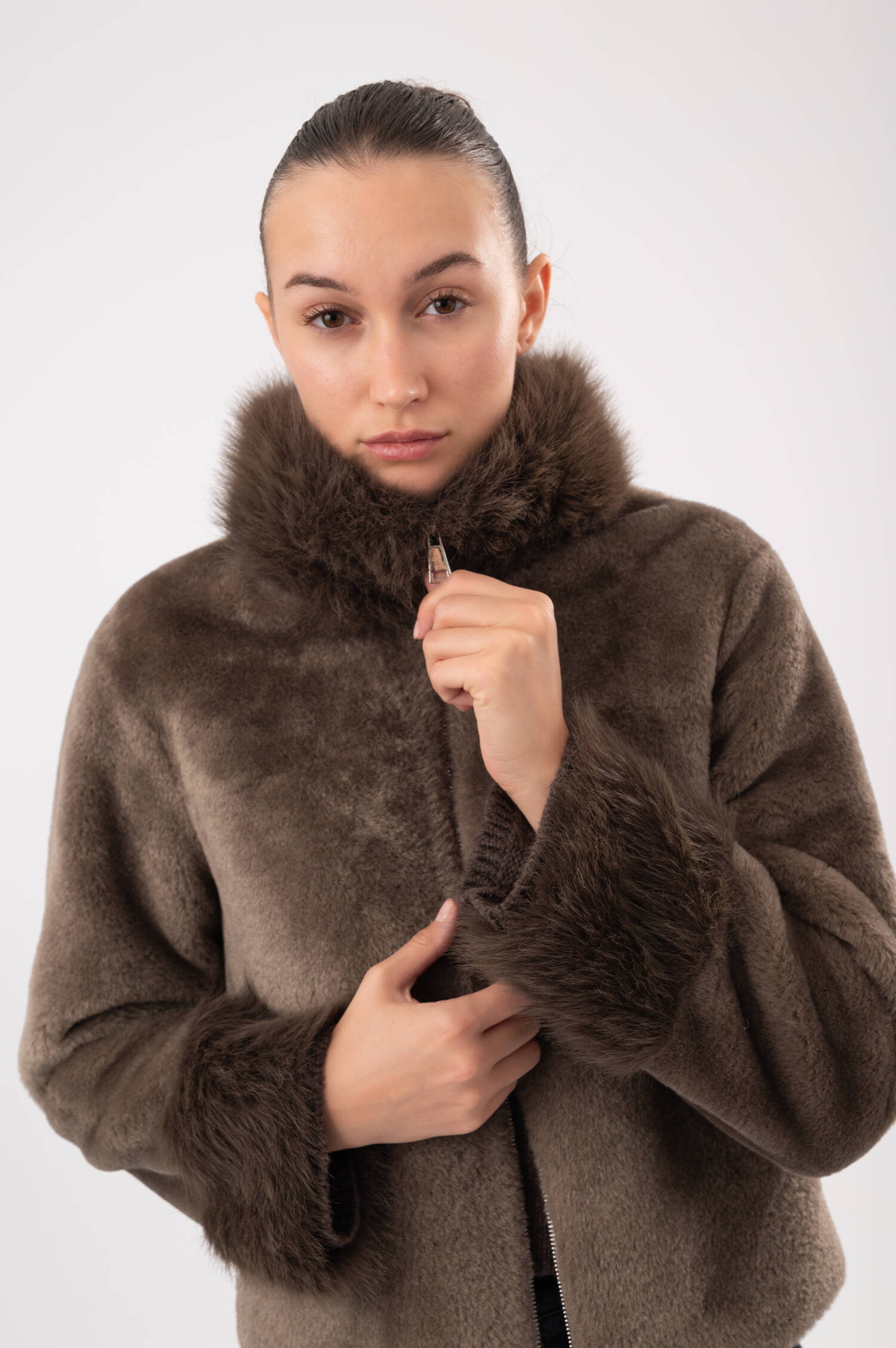 Faux-Fur-Jacke XANA TOSCANY in Braun
