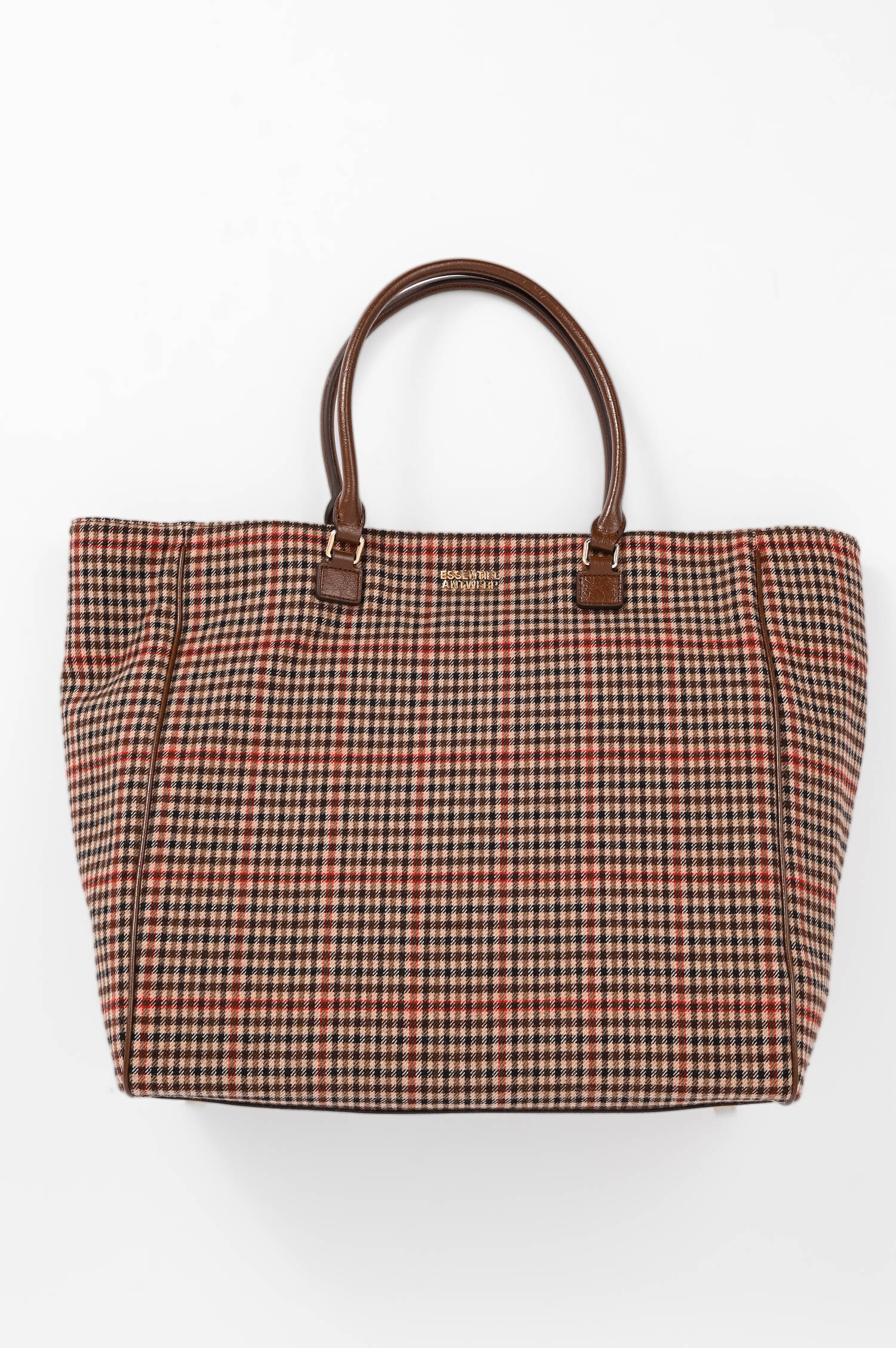 Karierter Shopper in Rot/Braun/Schwarz