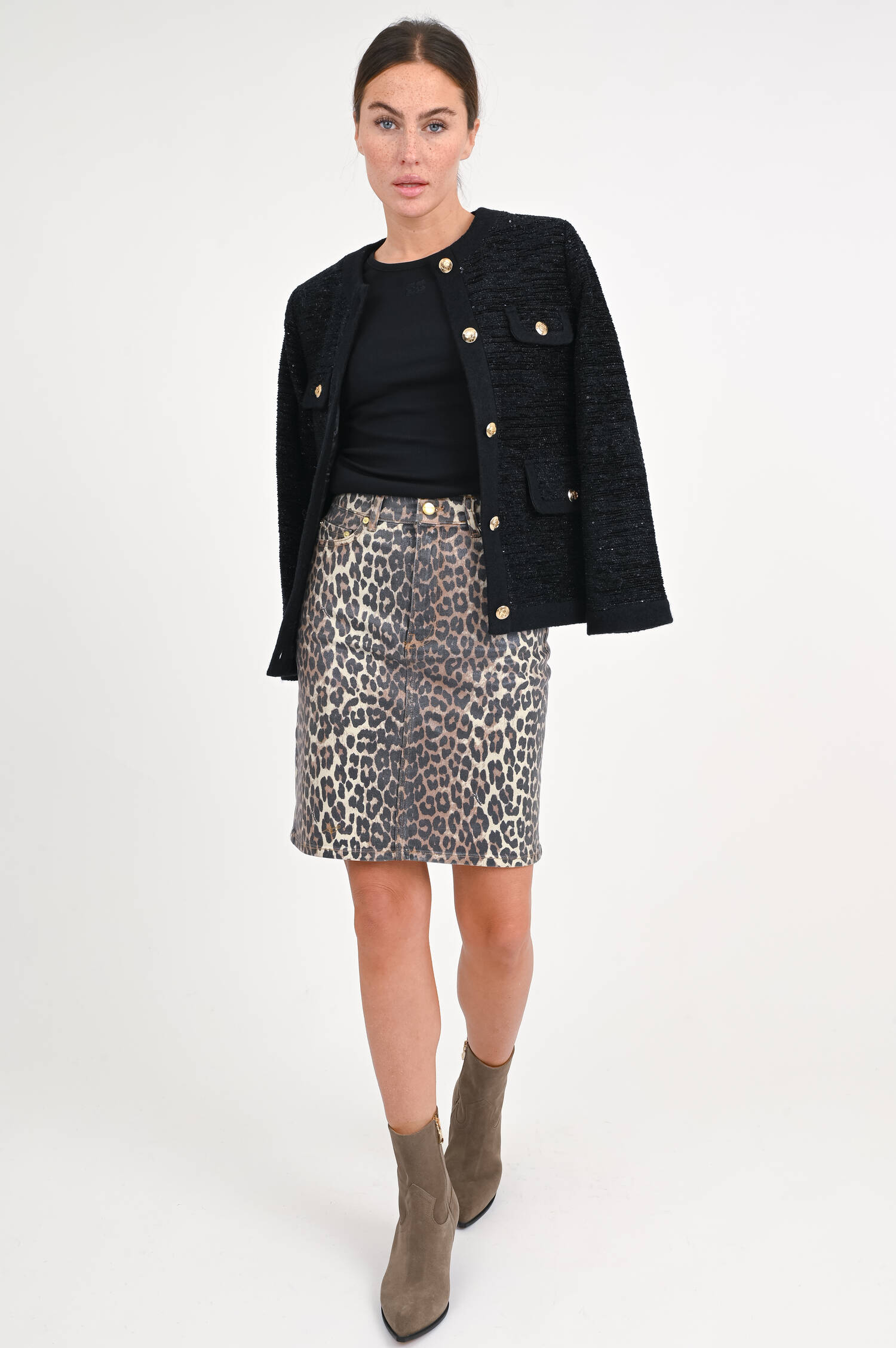 Tweedjacke LYDIA in Schwarz