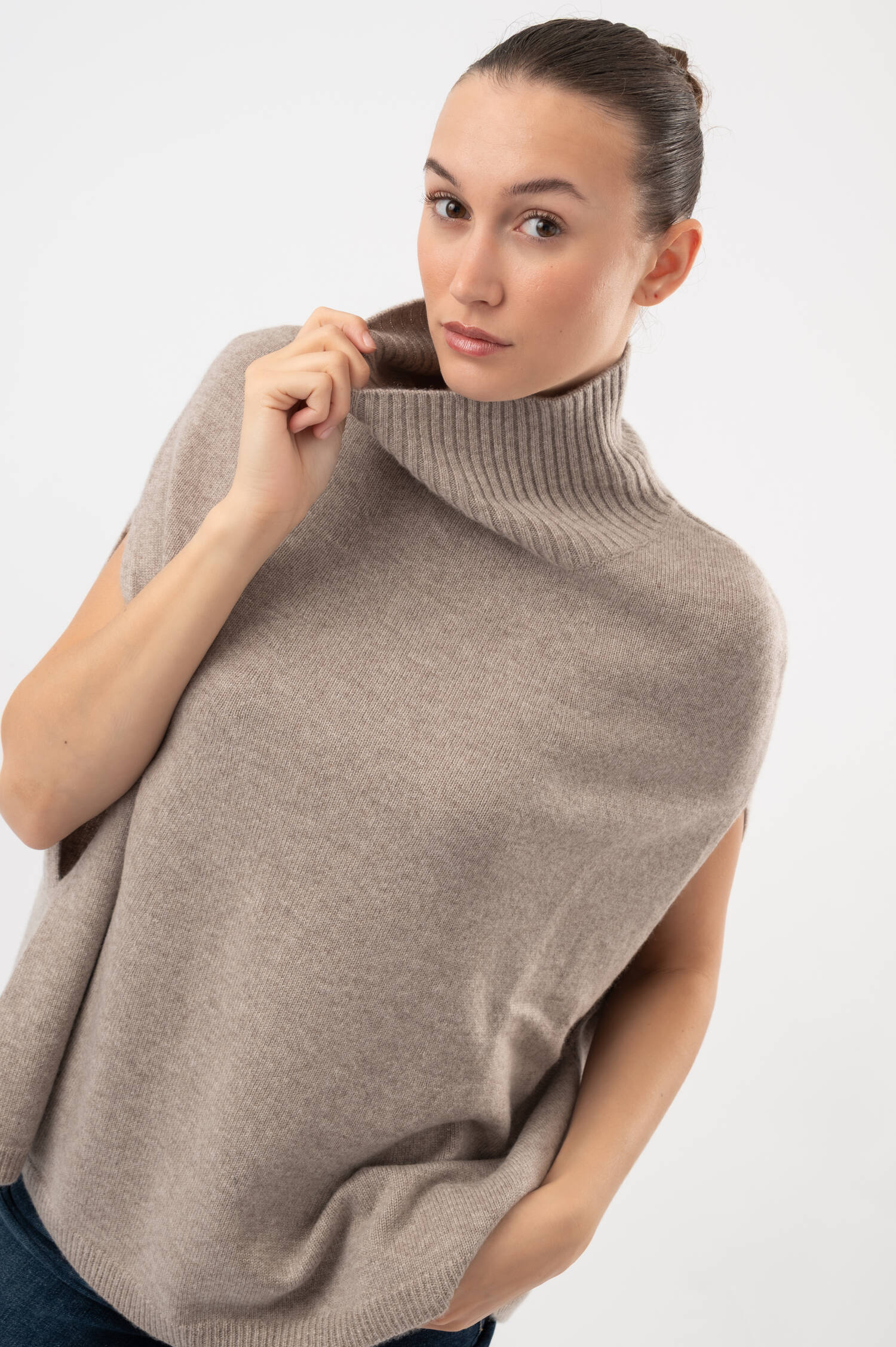 Cashmere-Cape ANNICANE in Beige