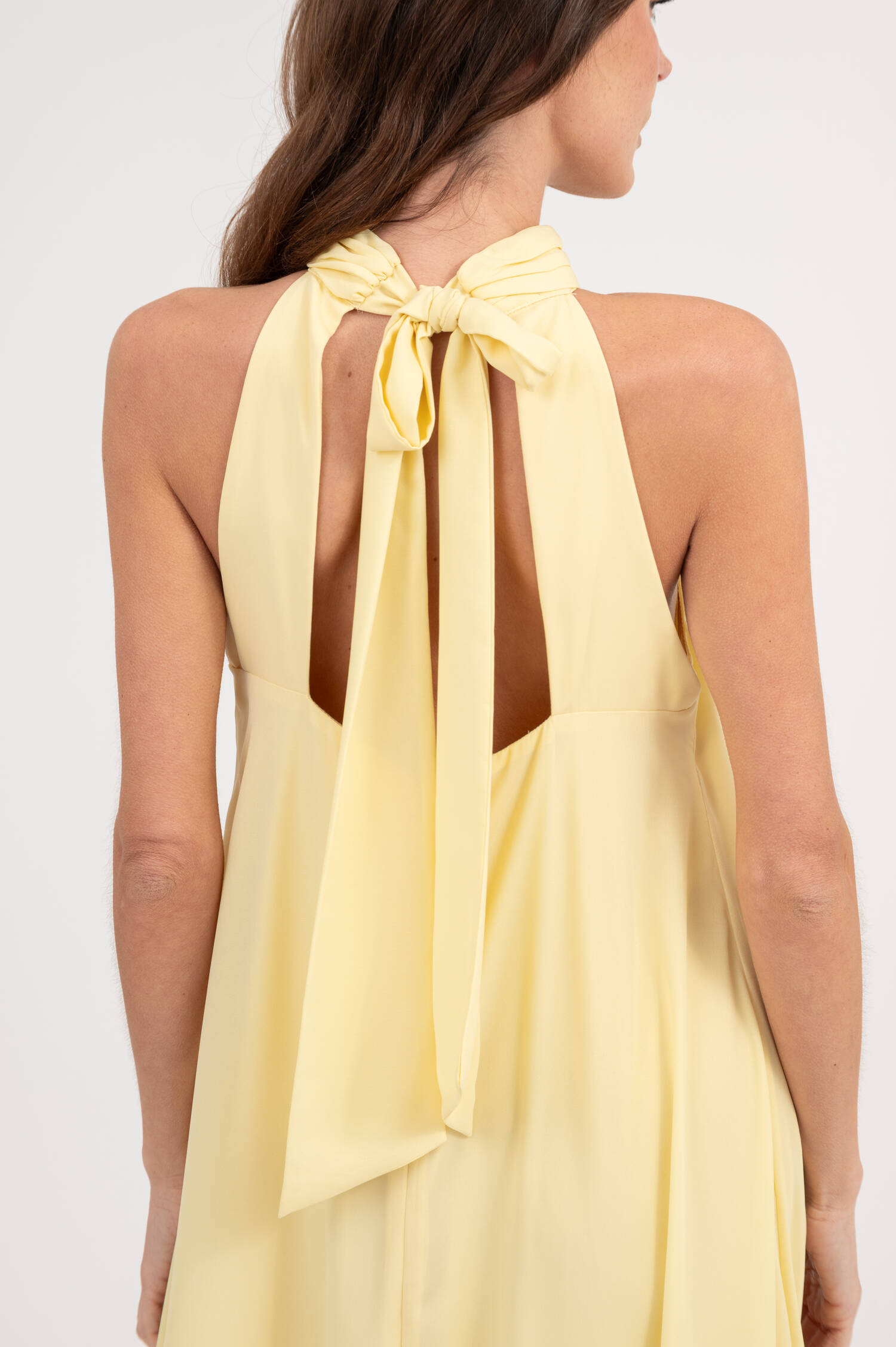 Volant Vokuhila Kleid SABRINA in Light Lemongelb Volant Vokuhila Kleid SABRINA in Light Lemongelb