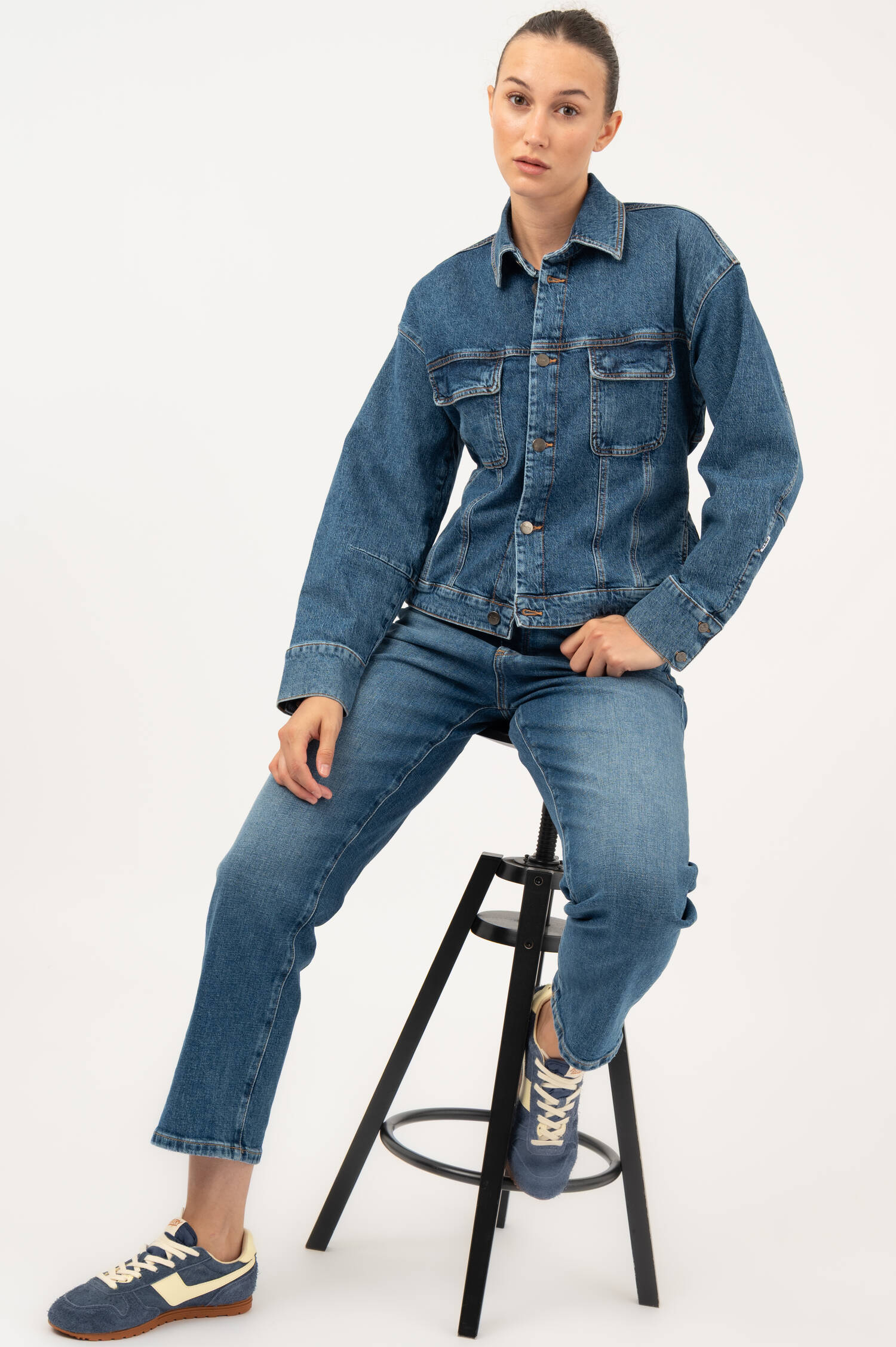 Denim-Jacke THE SUIT UP in Mittelblau
