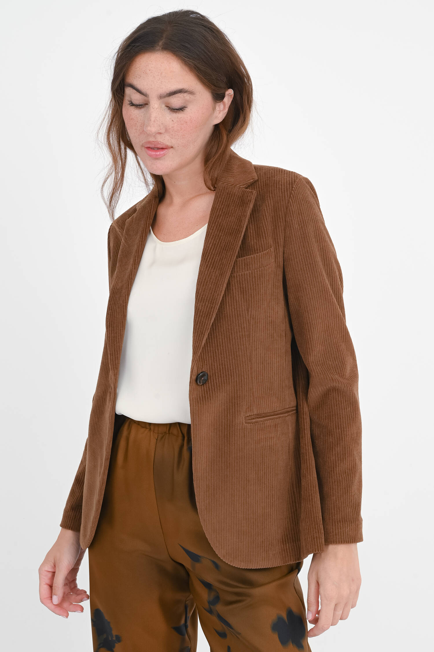 Cord-Blazer in Nougat