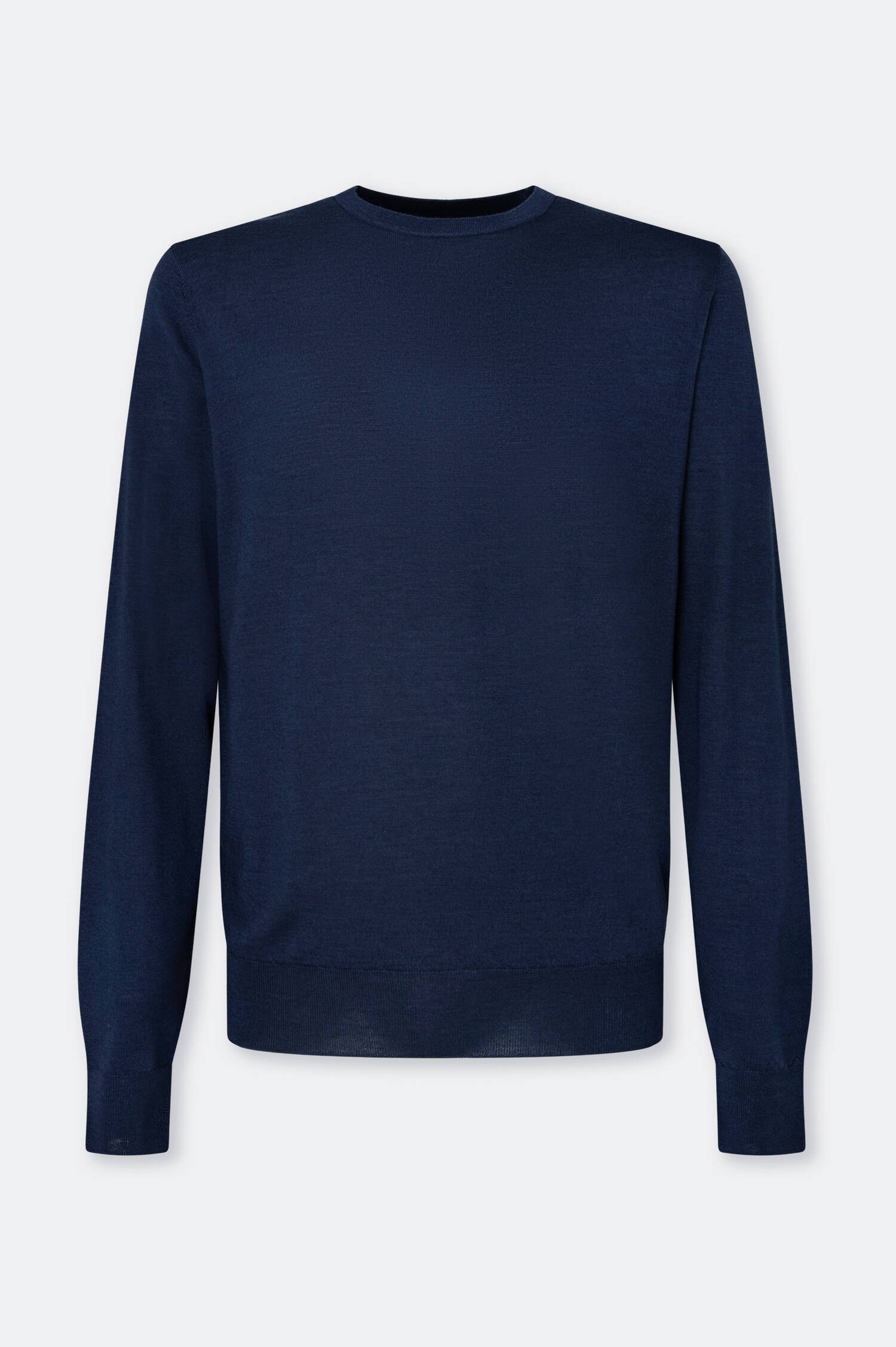 Pullover aus Merinoseide in Navy