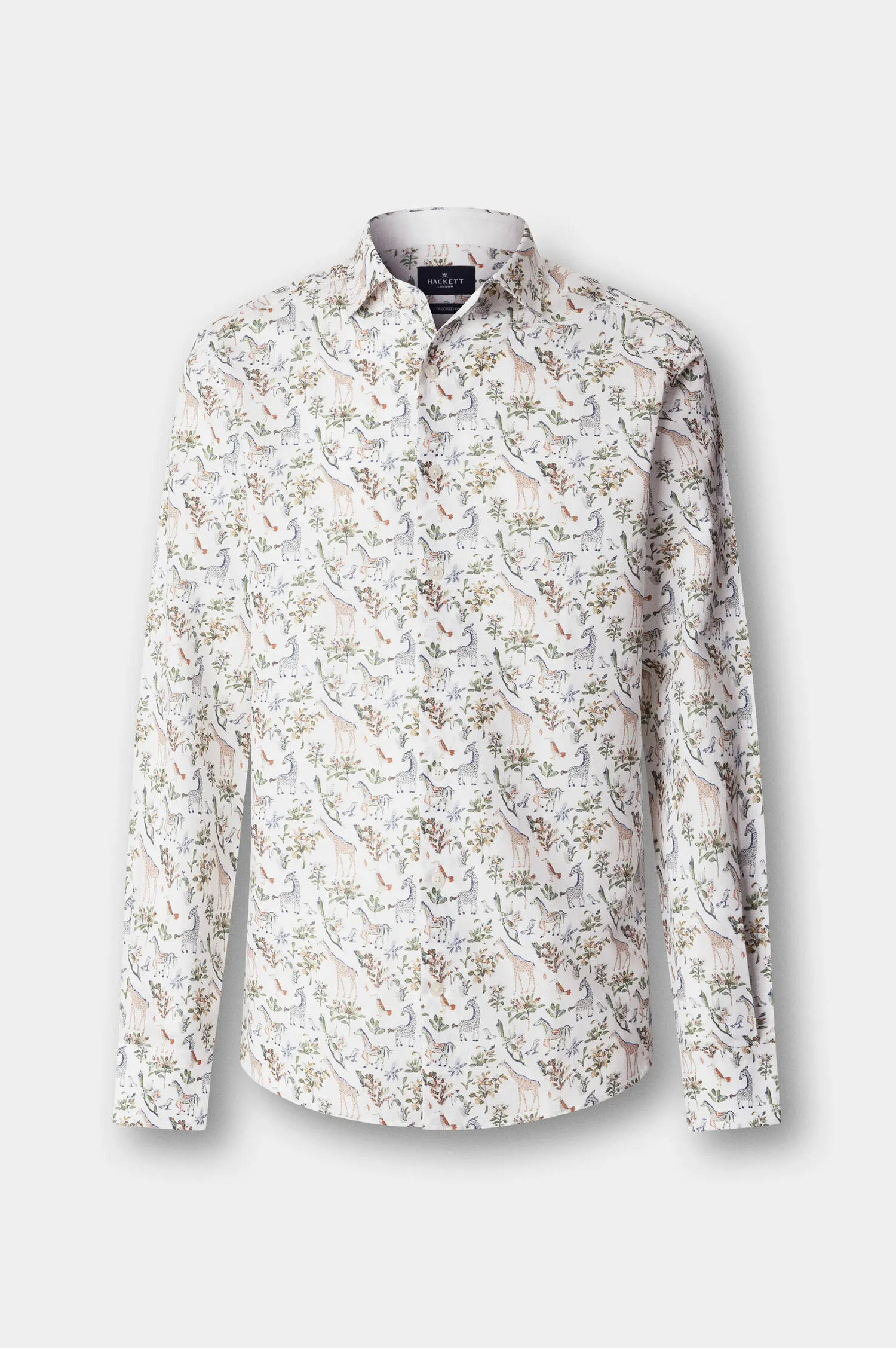 Hemd mit Allover Muster in Weiß