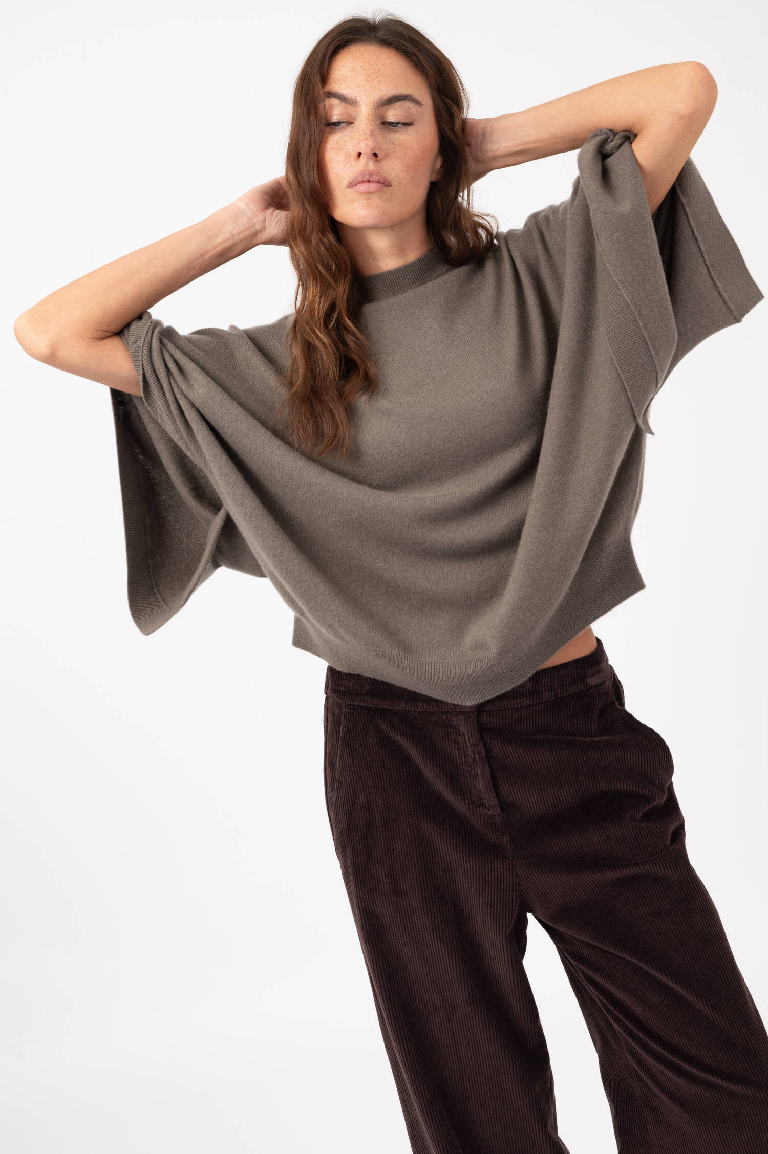 Cashmere Pullover KAJA in Taupe Cashmere Pullover KAJA in Taupe