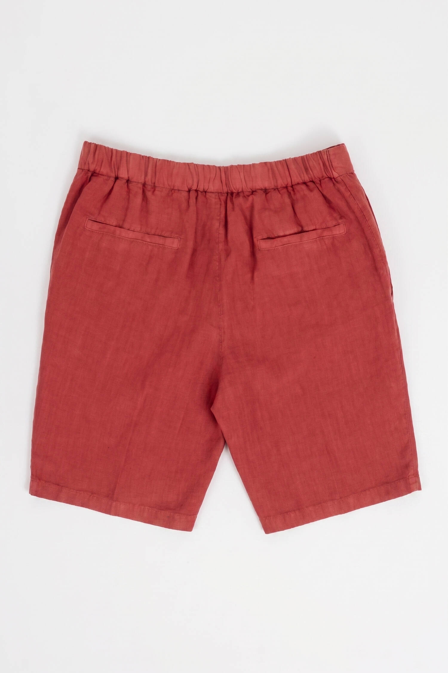 Leinen Bermuda in Rot
