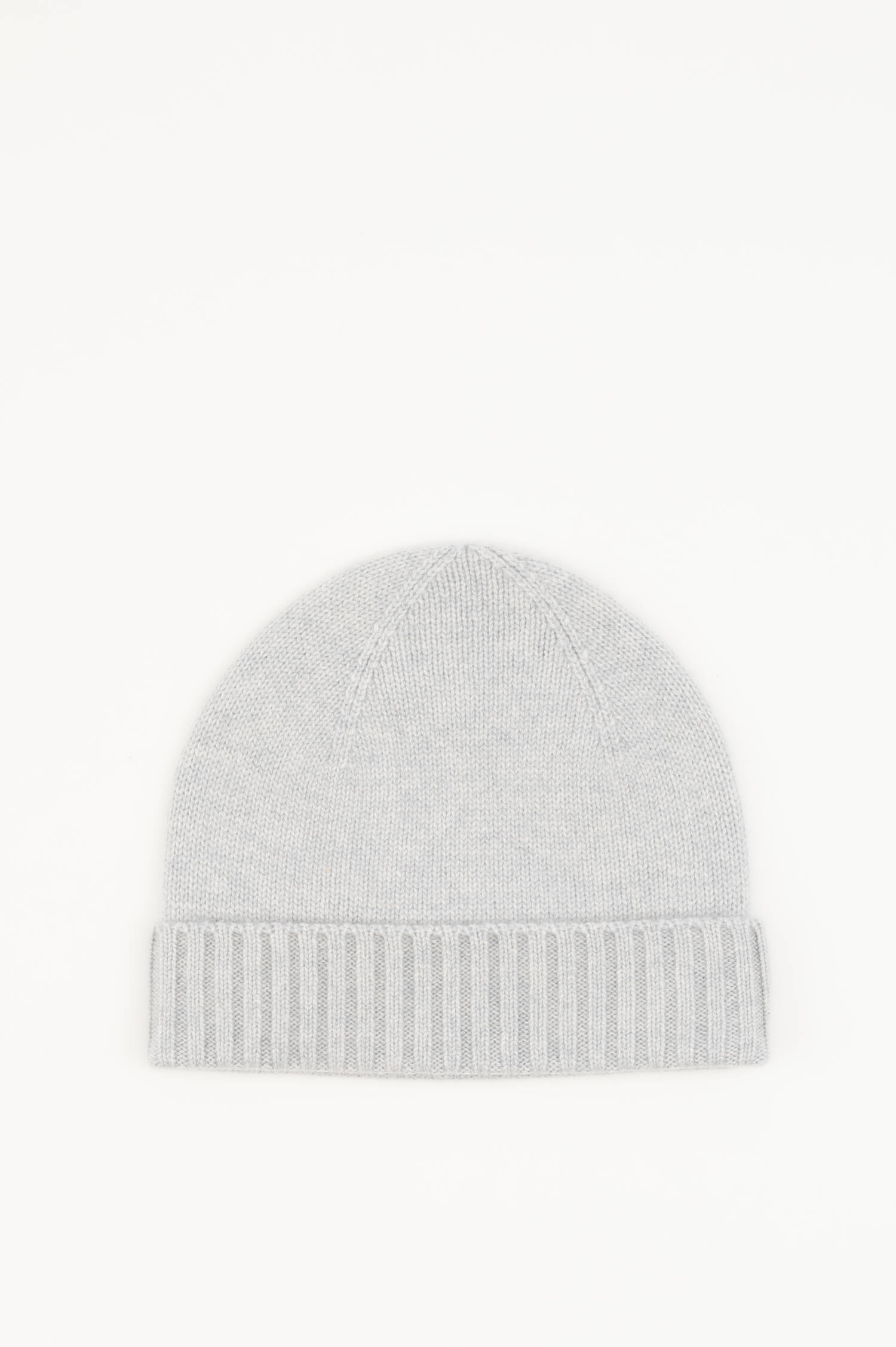 Cashmere-Beanie in Hellgrau