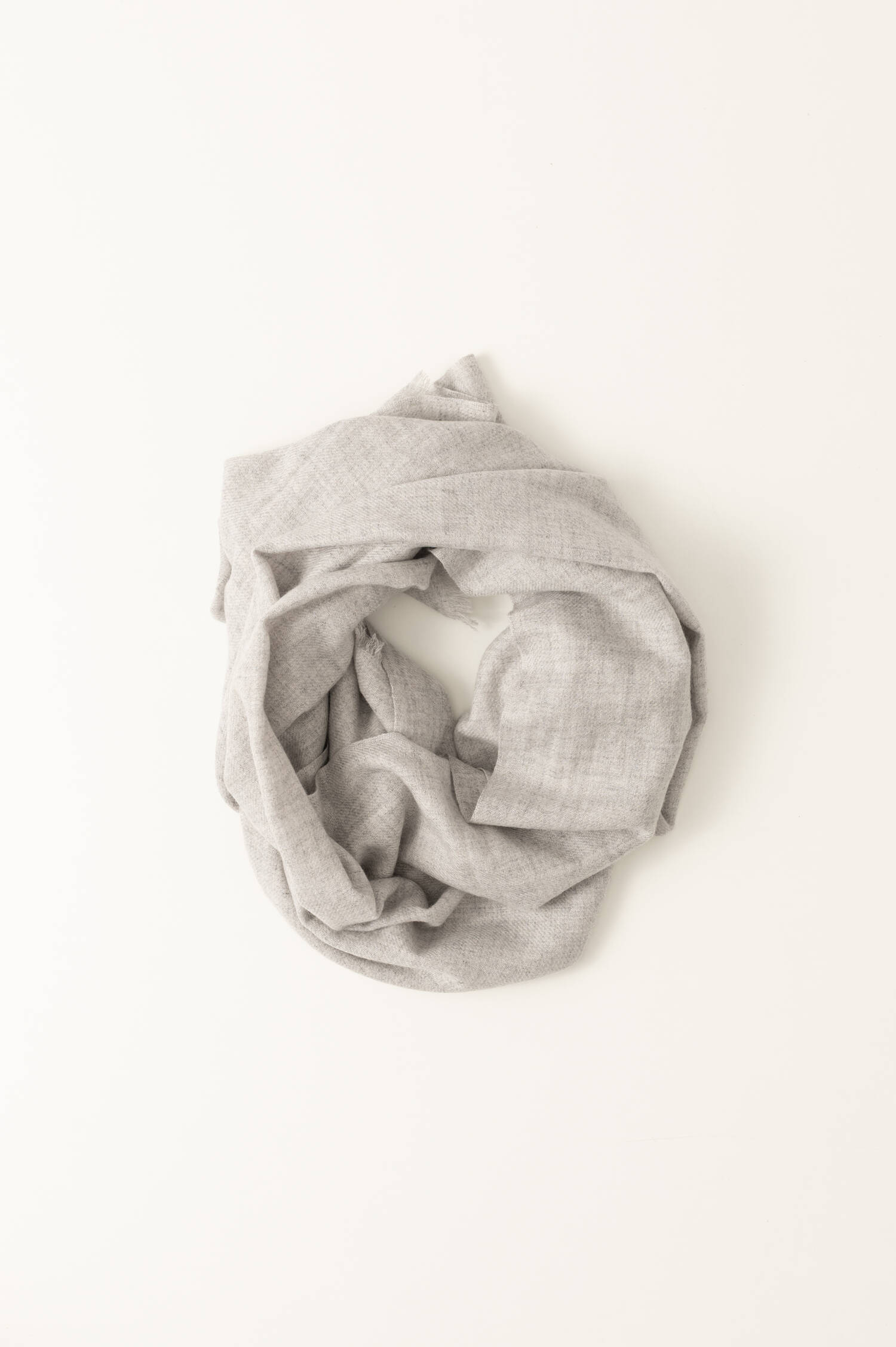 Cashmere-Schal in Grau meliert