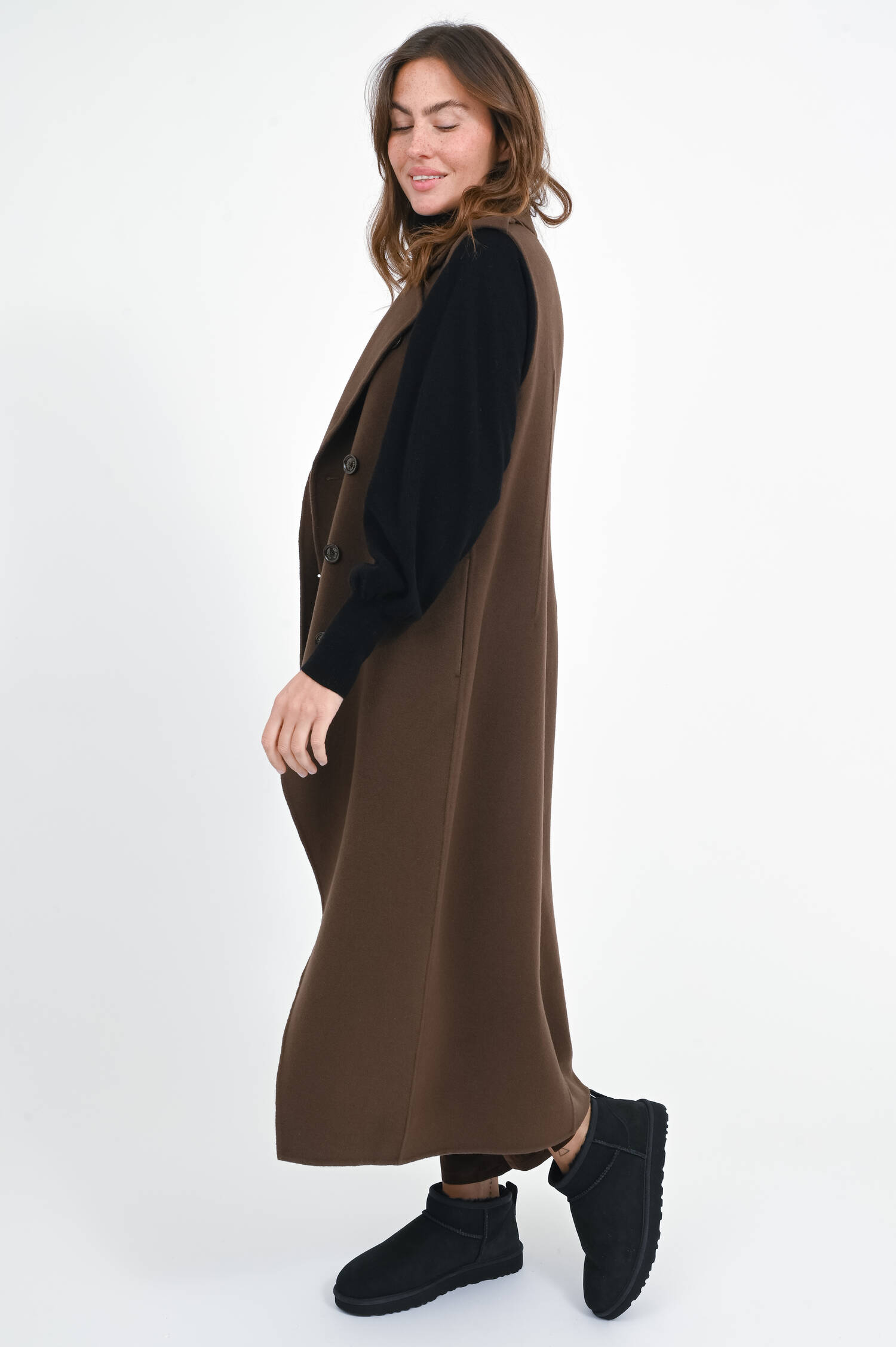 Woll-Cashmere-Weste in Kakaobraun Woll-Cashmere-Weste in Kakaobraun