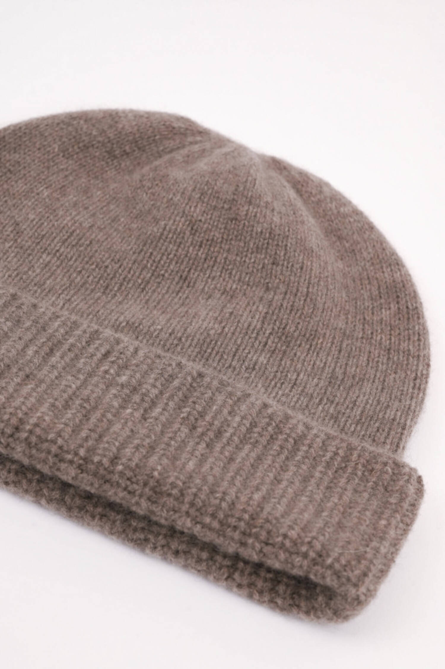 Cashmere Mütze in Taupe meliert