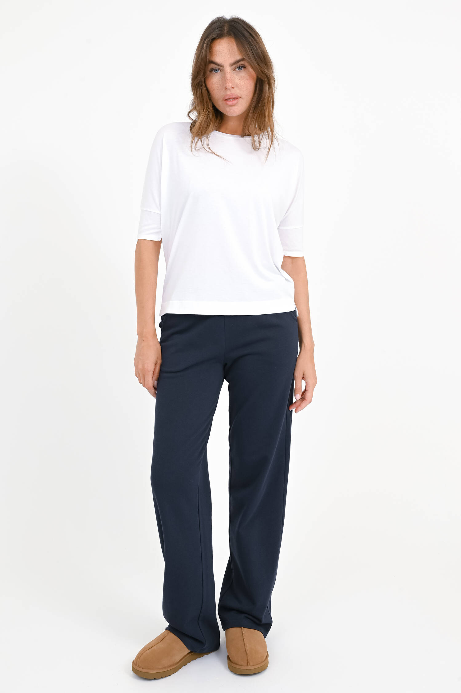 Rundhals-Shirt DAISY in Weiß Rundhals-Shirt DAISY in Weiß