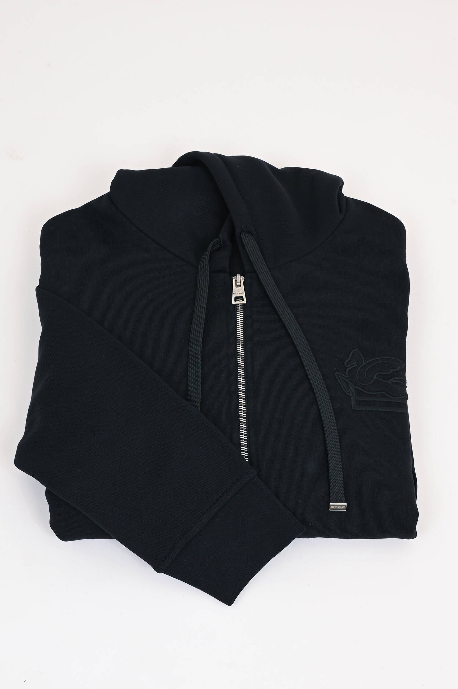 Sweatshirt Jacke aus Baumwolle in Schwarz Sweatshirt Jacke aus Baumwolle in Schwarz