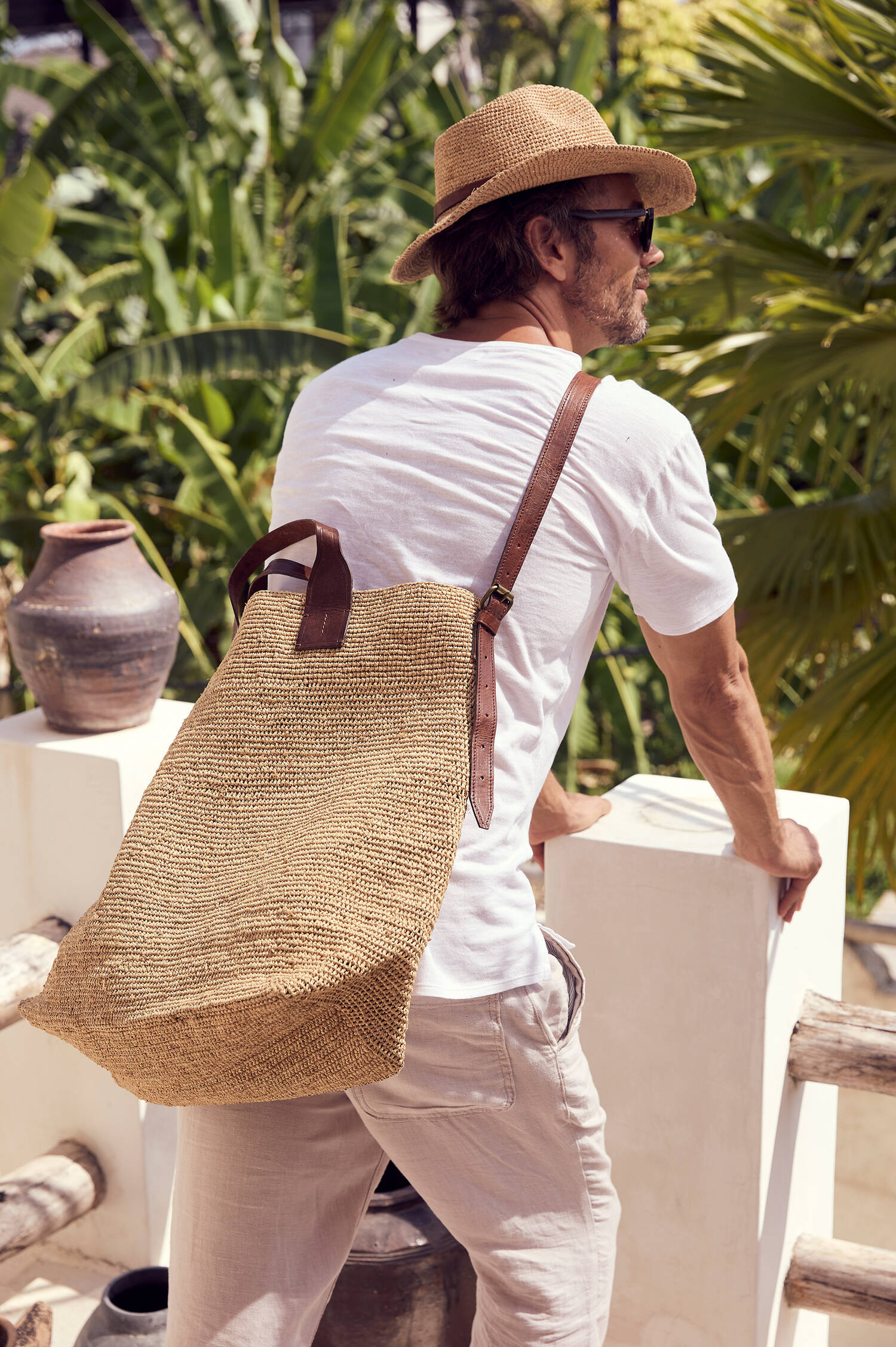 XXL-Shopper FLAMINGO in Natur