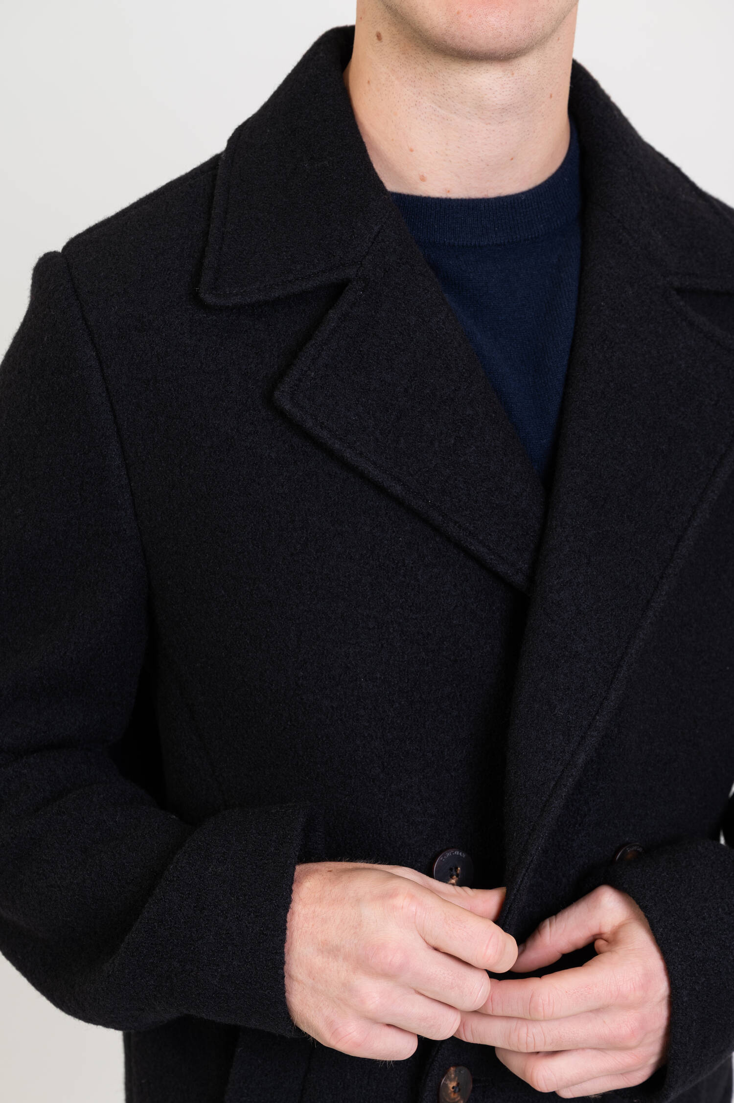 Kochwoll-Cabanjacke in Schwarz Kochwoll-Cabanjacke in Schwarz