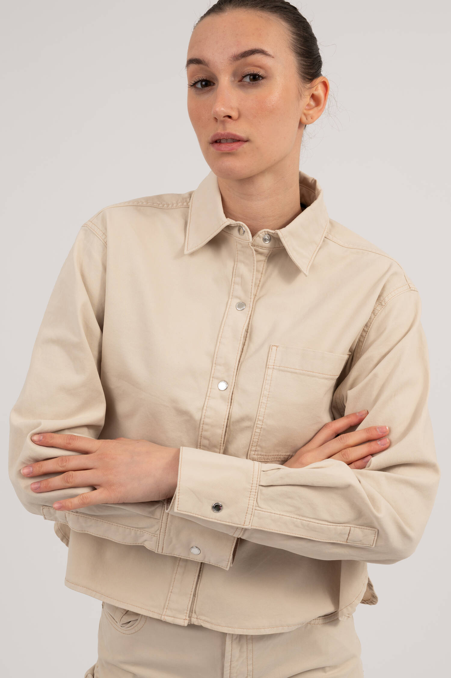 Bluse IVY SHIRT in Creme