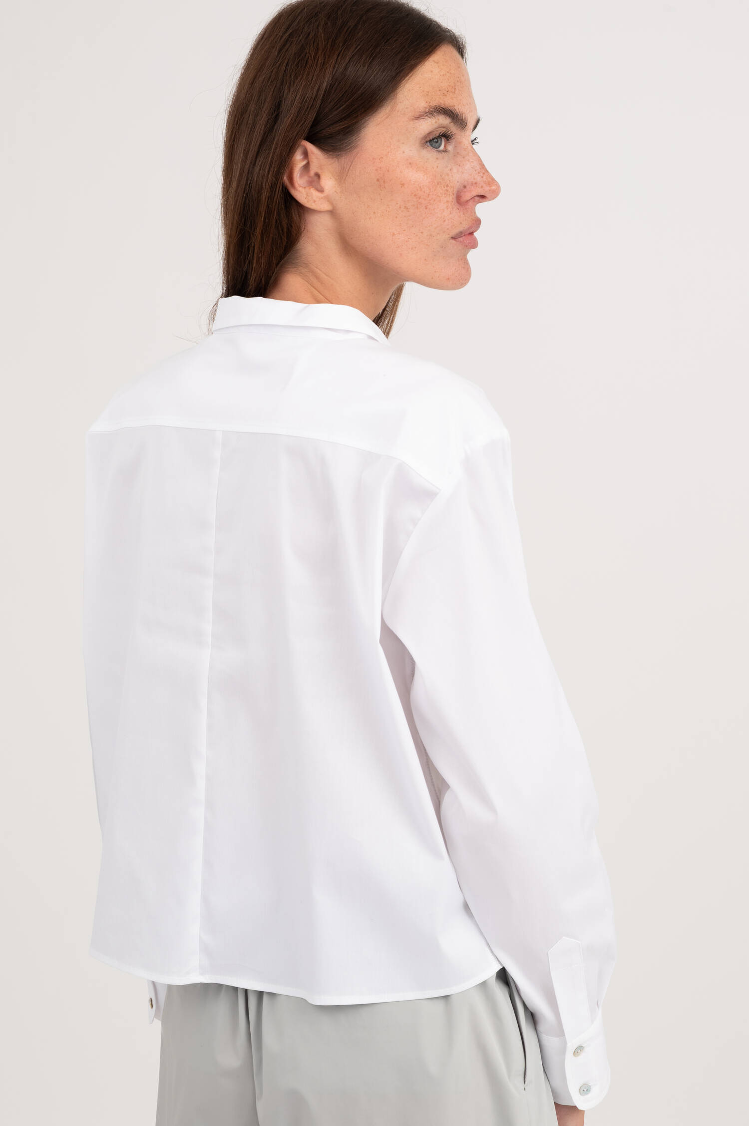 Cropped Bluse in Weiß Cropped Bluse in Weiß