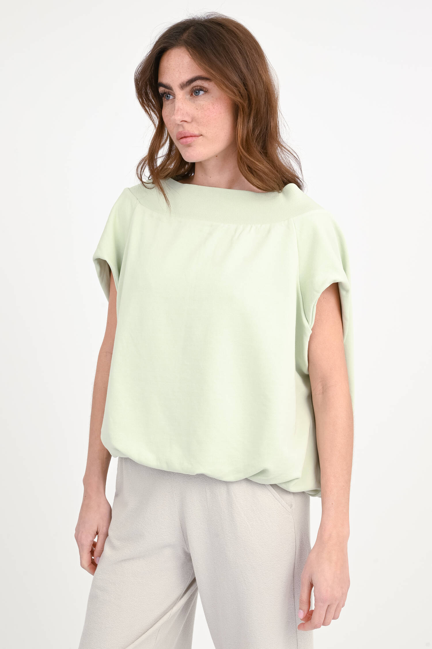 T-Shirt SONA mit U-Boot-Ausschnitt in Mint T-Shirt SONA mit U-Boot-Ausschnitt in Mint