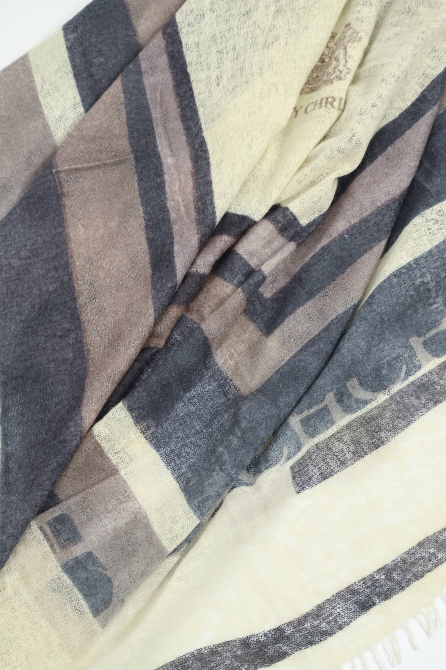 Cashmere Tuch in Oslo/Creme/Taupe gemustert Cashmere Tuch in Oslo/Creme/Taupe gemustert