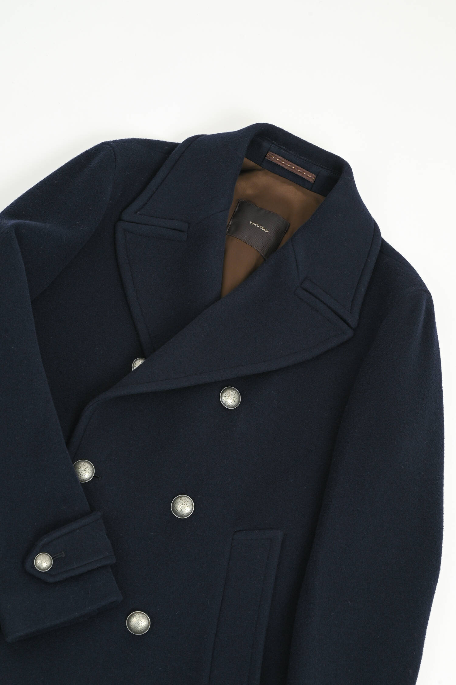 Canban-Jacke aus Woll-Mix in Navy
