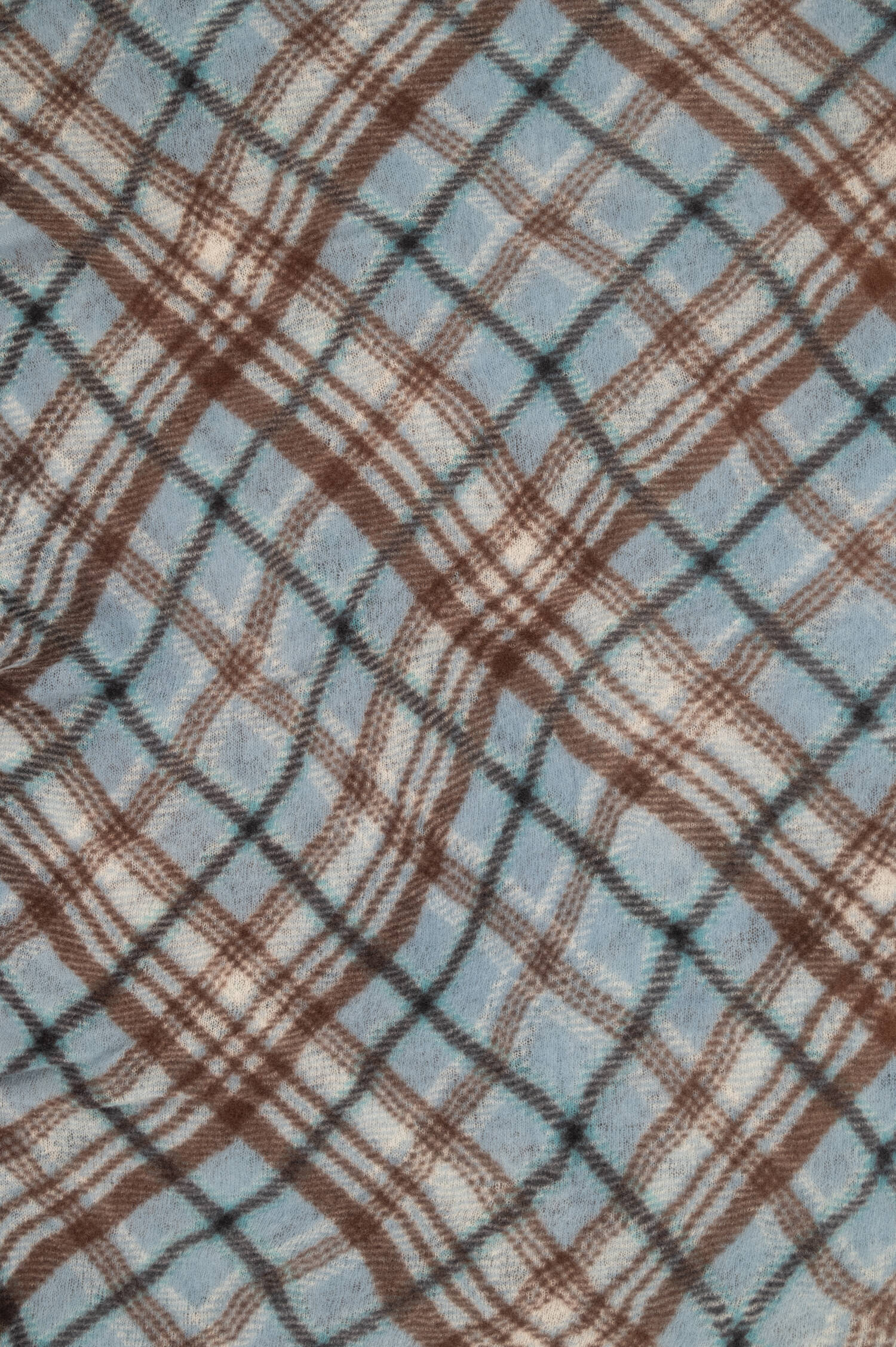 Cashmere Schal CHECK POINT in Hellblau/Braun Cashmere Schal CHECK POINT in Hellblau/Braun