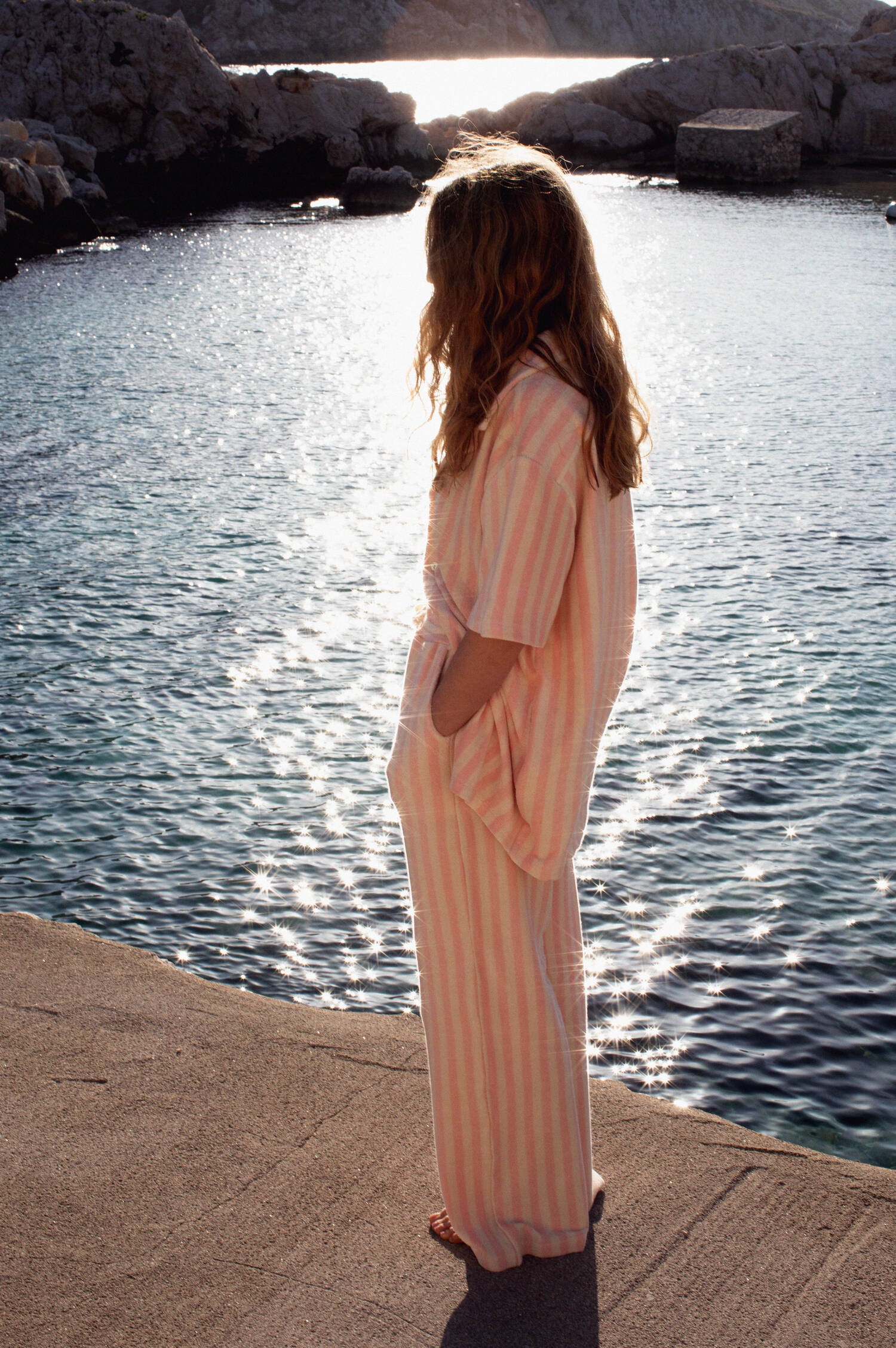 Hose NARAM in Peach/Creme