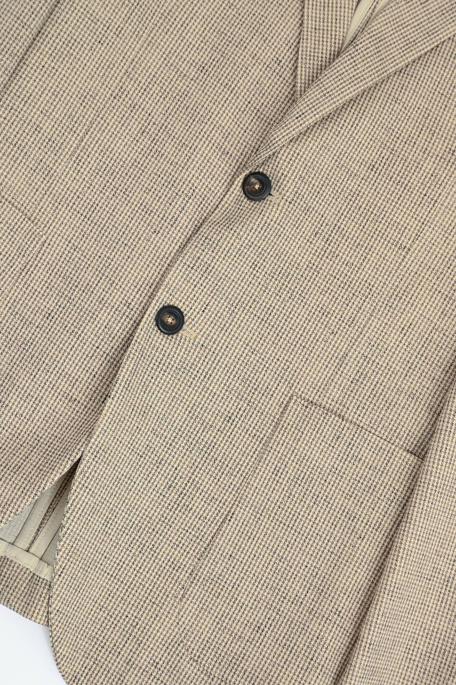 Karriertes Sakko aus Baumwolle in Beige/Taupe