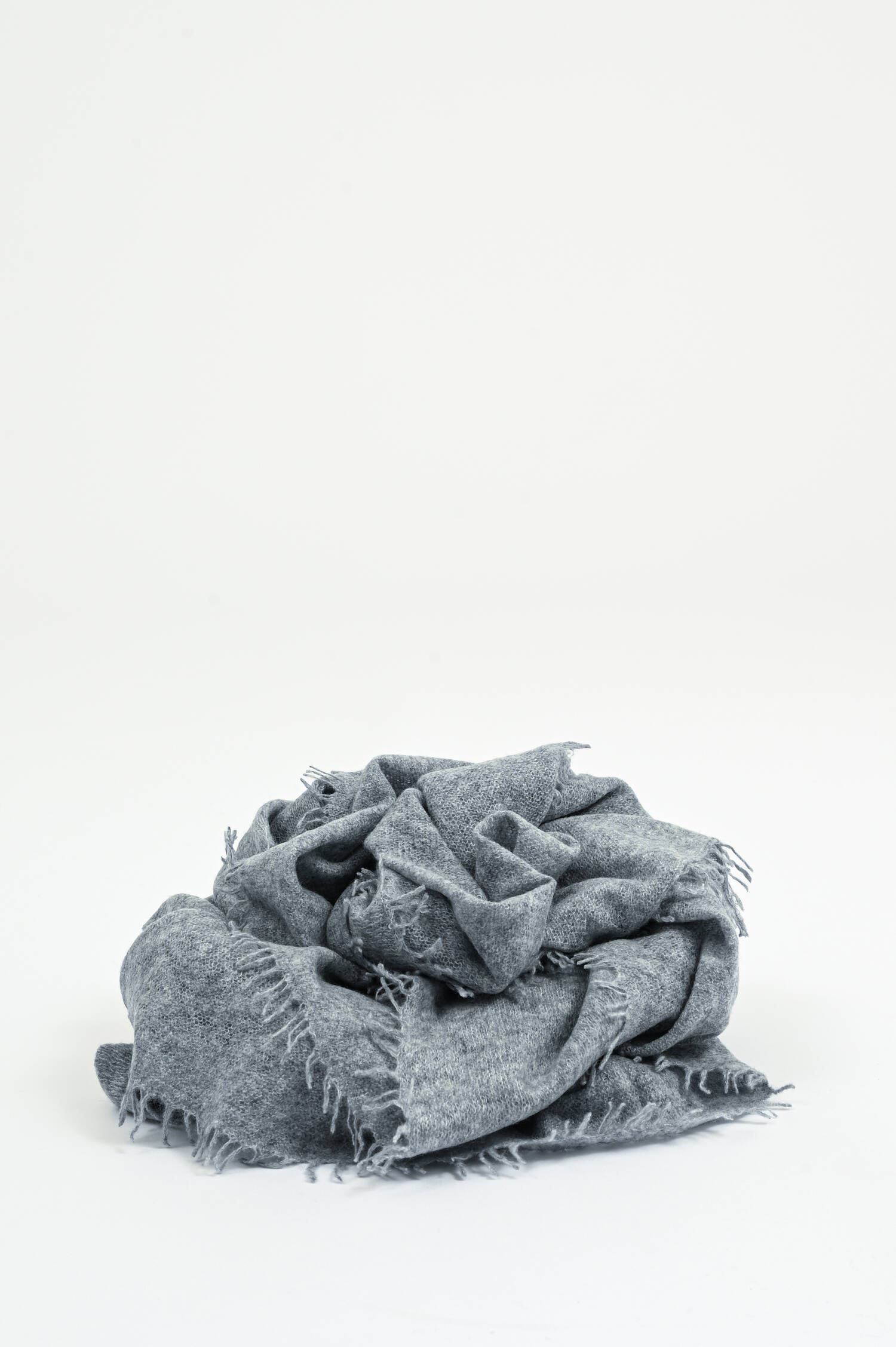 Cashmere-Schal in Mittelgrau meliert