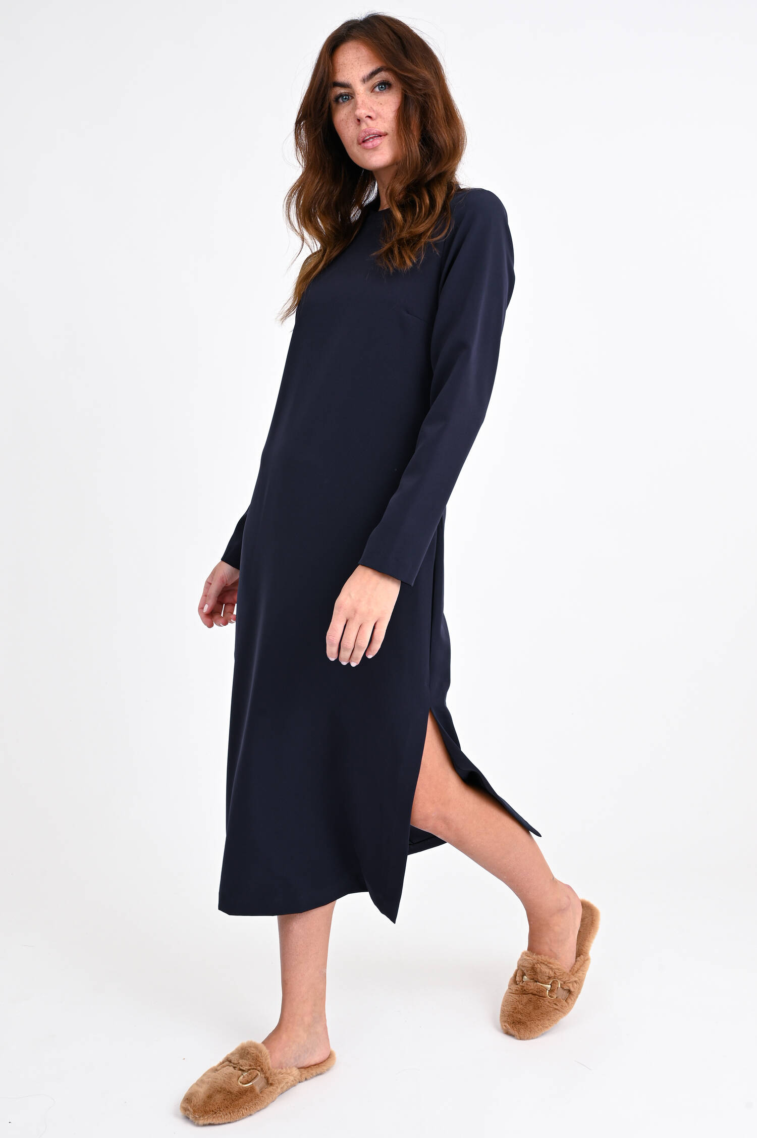Langarm Kleid LINDA in Navy