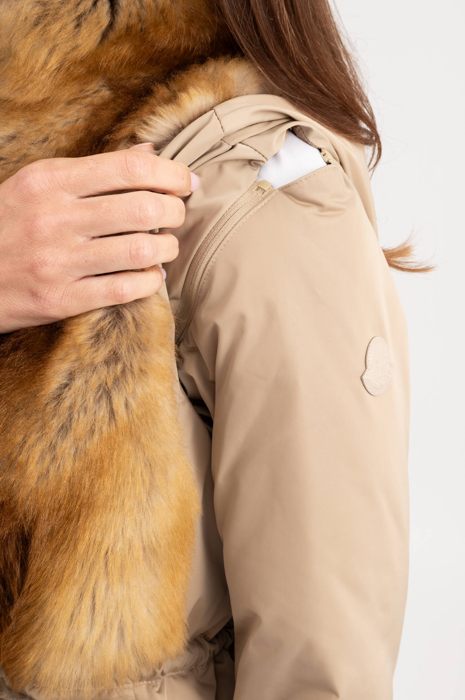 Shearling Daunenjacke BLAIREAU in Camel Shearling Daunenjacke BLAIREAU in Camel