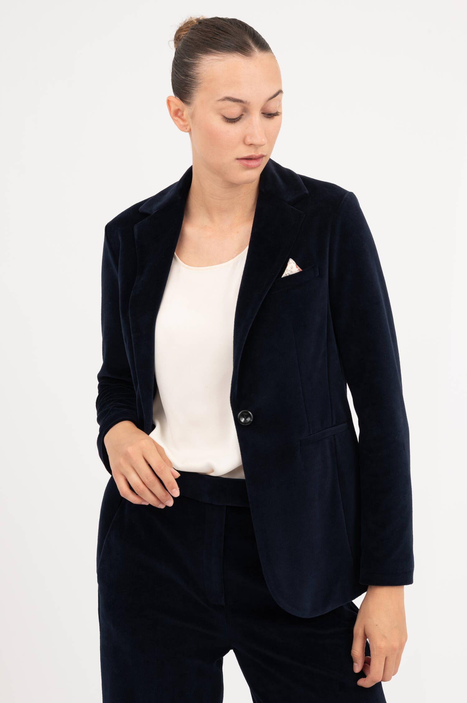 Samtblazer in Navy Samtblazer in Navy