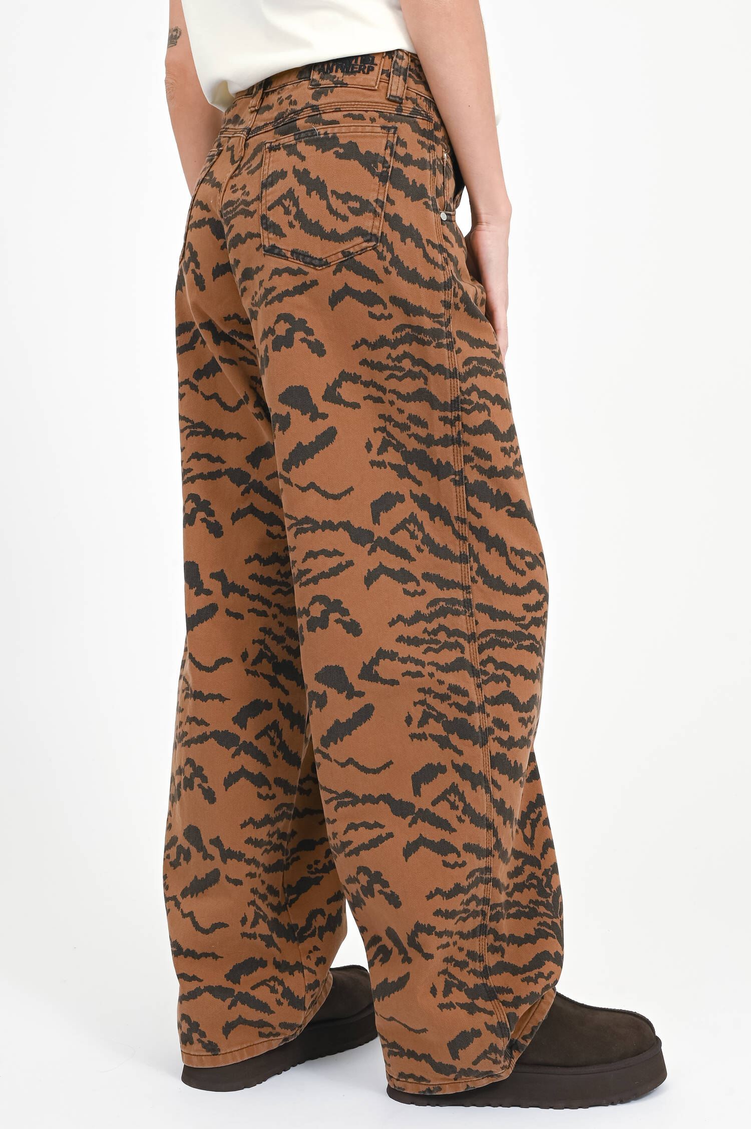Jeans mit Animal-Print in Cinnamon