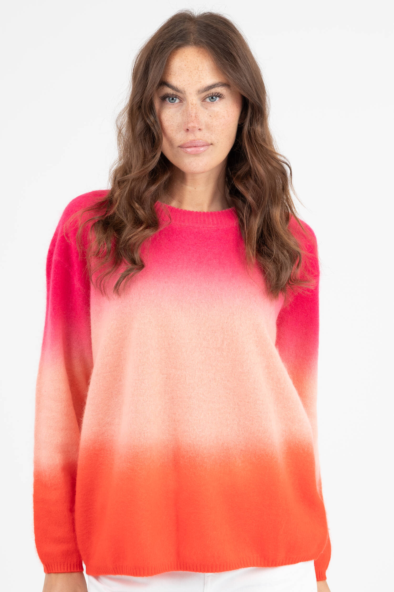 Woll-Cashmere Pullover in Pink/Rosa/Rot Woll-Cashmere Pullover in Pink/Rosa/Rot