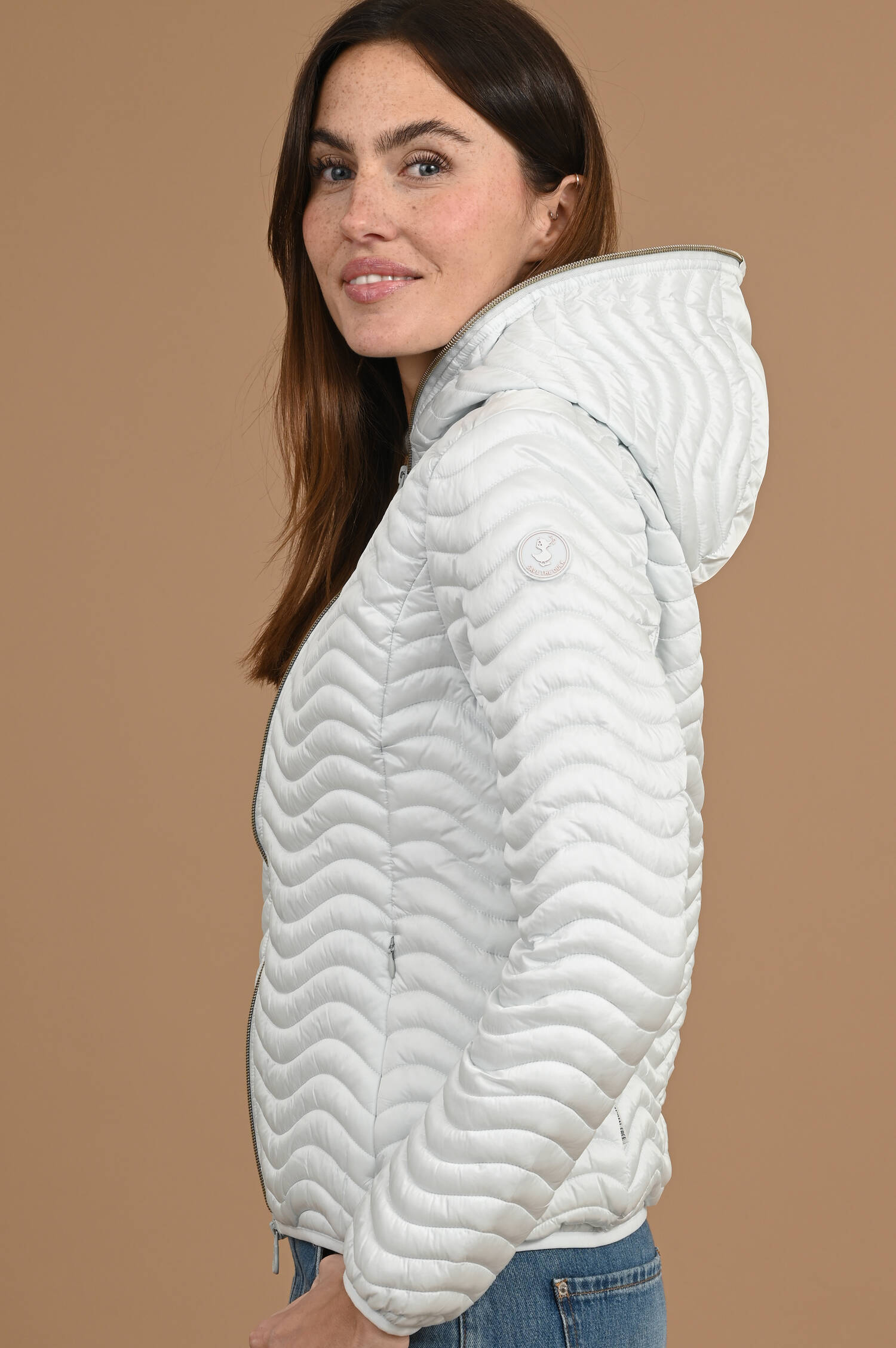 Steppjacke MELODY mit Kapuze in Dawn Blau