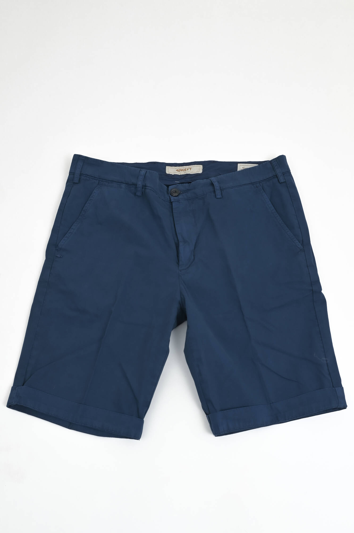 Baumwoll-Bermuda in Navy