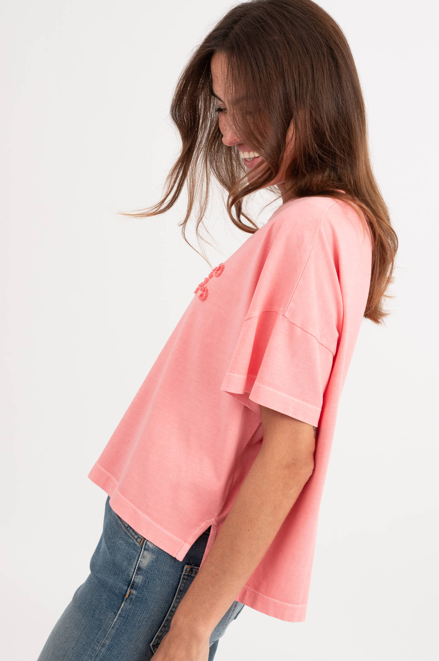 Oversize T-Shirt in Korall Oversize T-Shirt in Korall