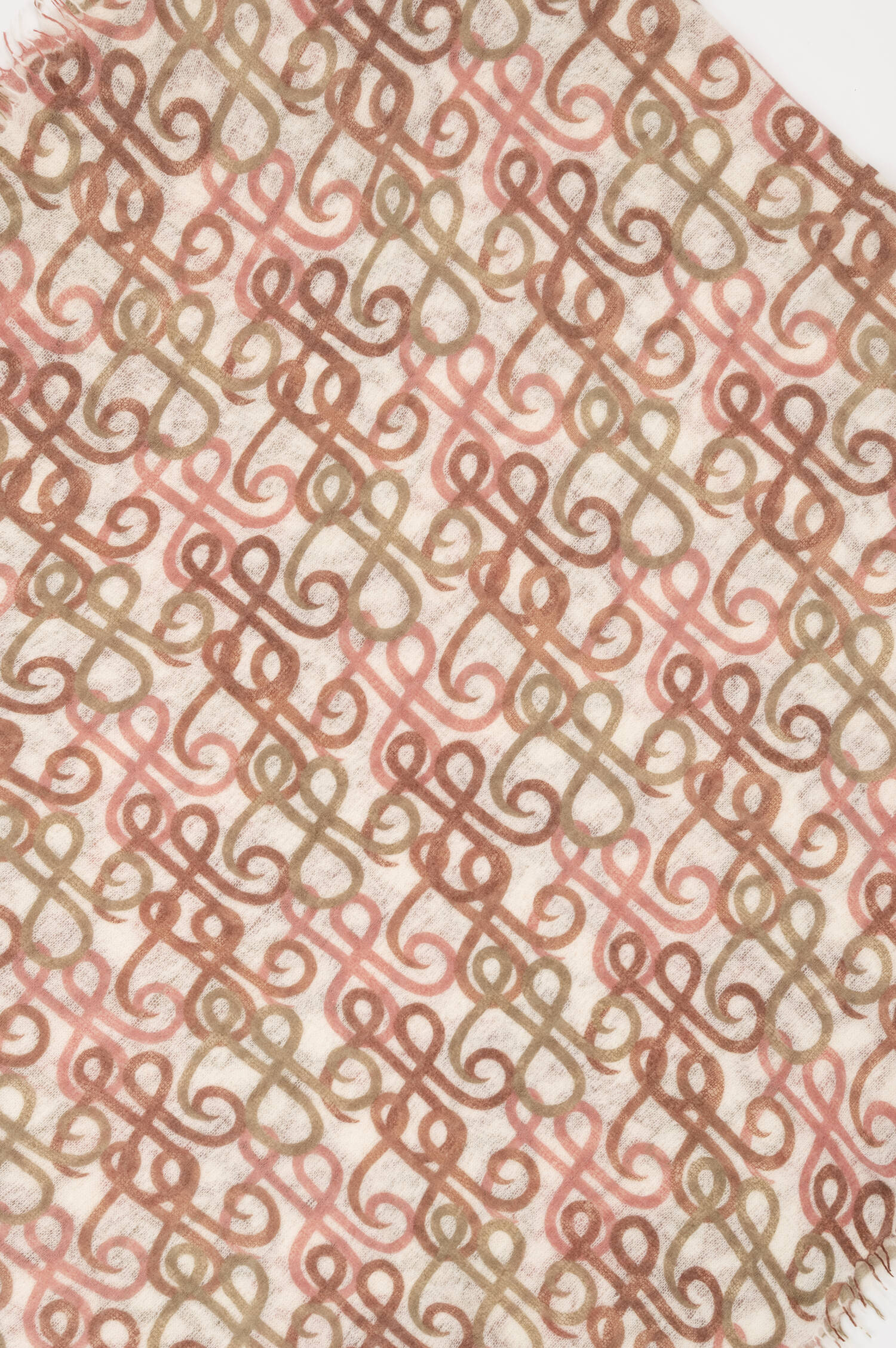 Cashmere-Schal HYDABIG in Weiß/Rosa/Braun Cashmere-Schal HYDABIG in Weiß/Rosa/Braun
