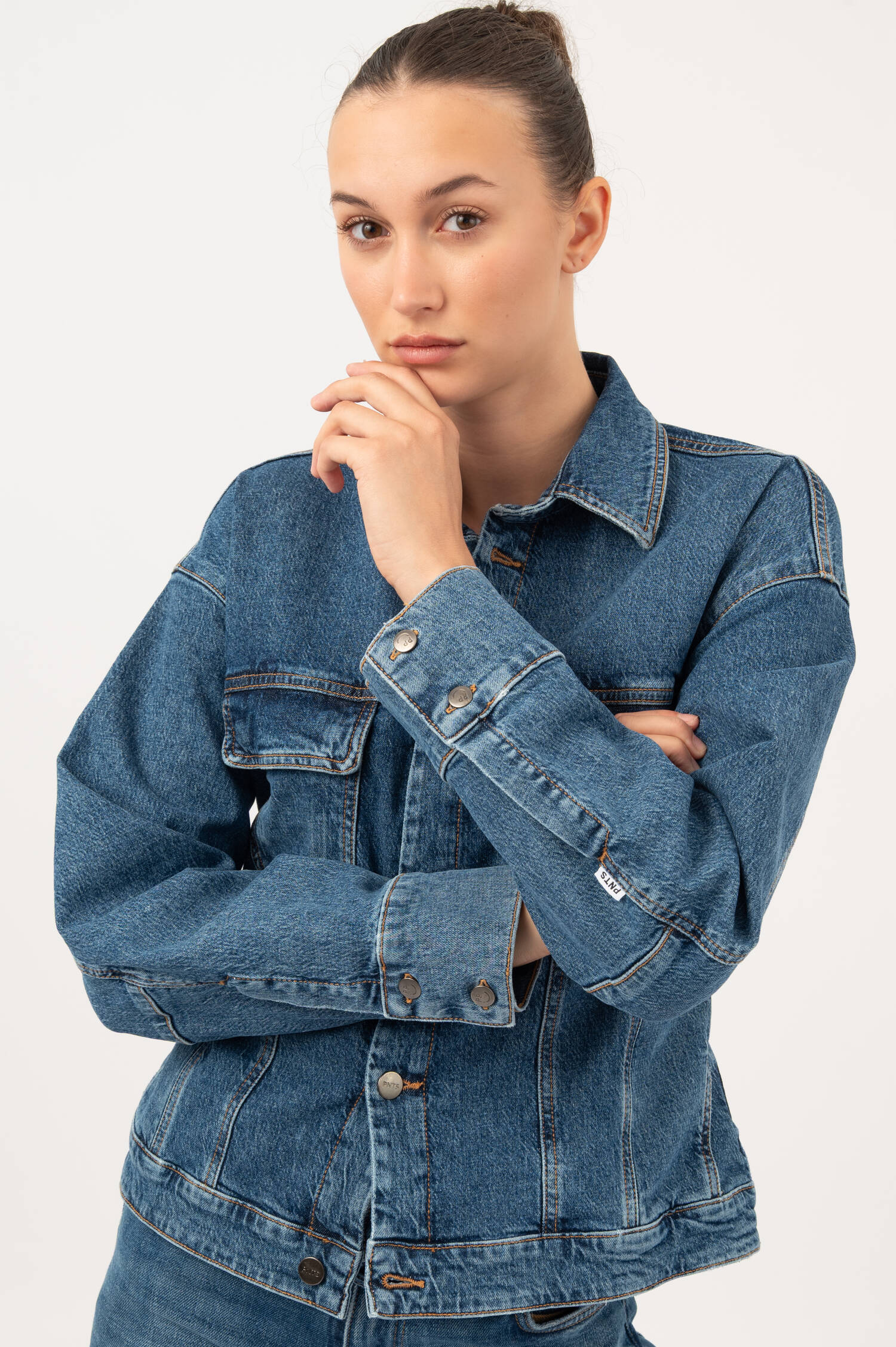 Denim-Jacke THE SUIT UP in Mittelblau