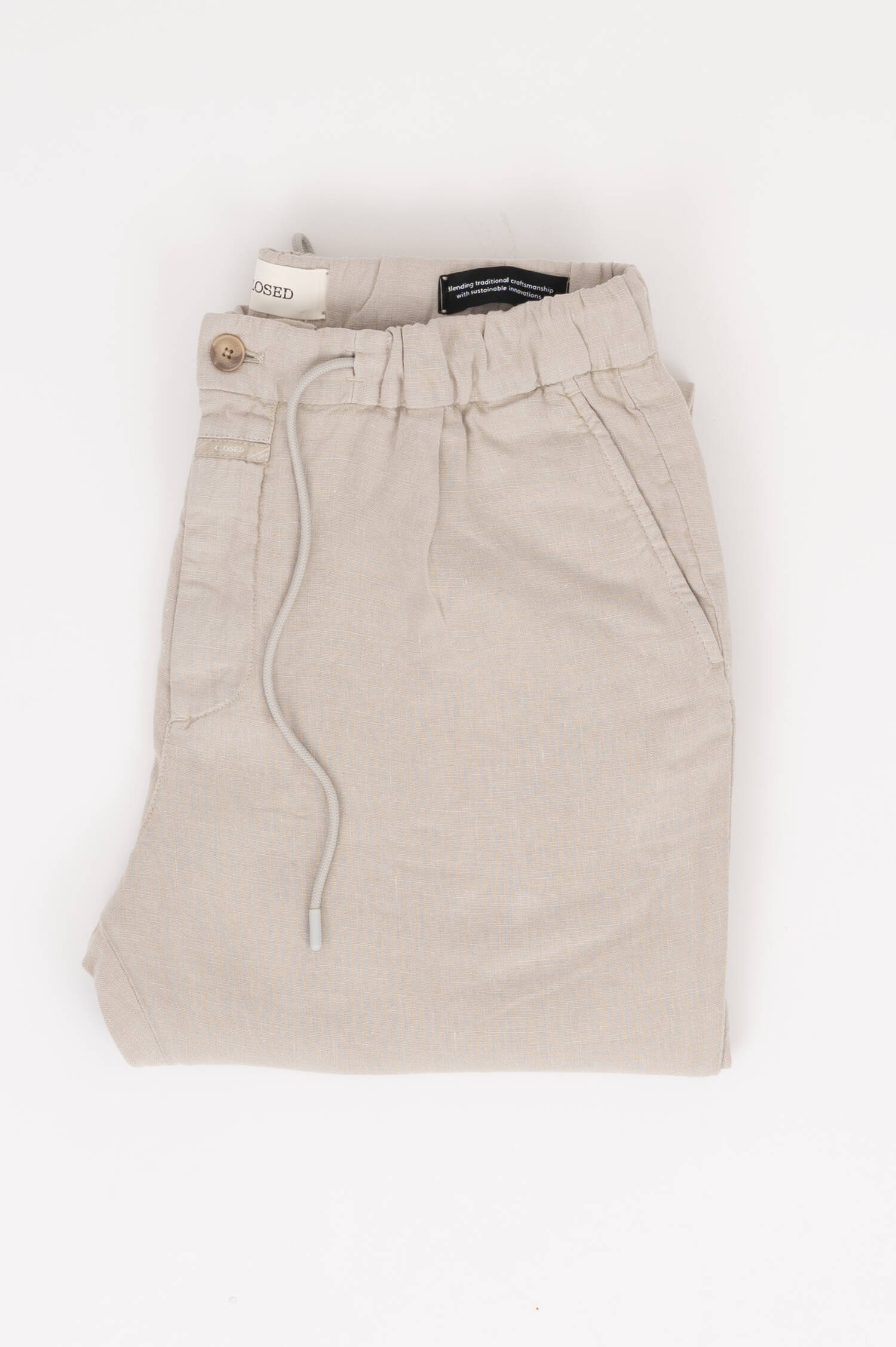 Leinenhose VIRGO TAPERED in Hellgrau