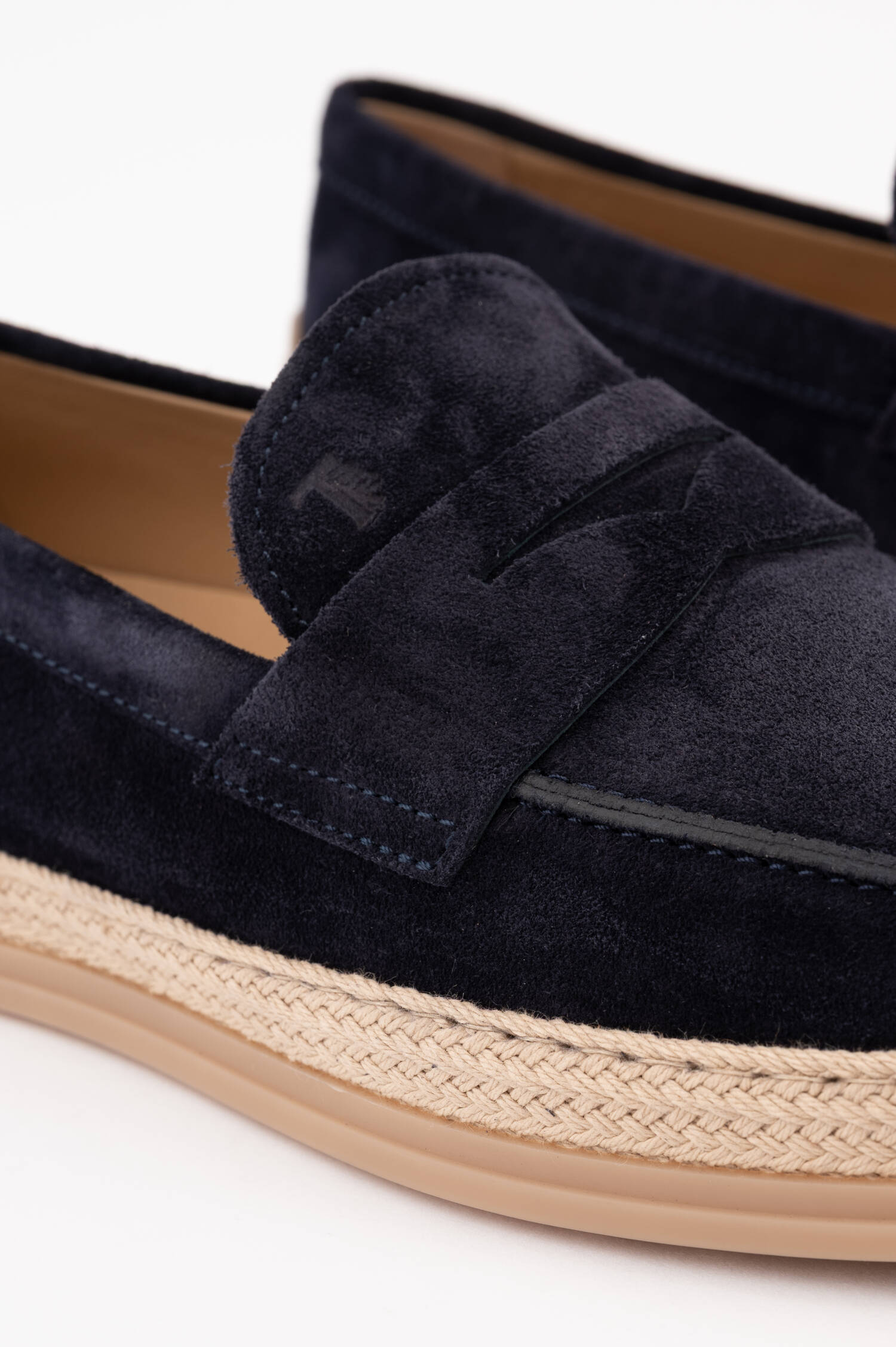 Mokassins GOMMA RAFIA in Navy